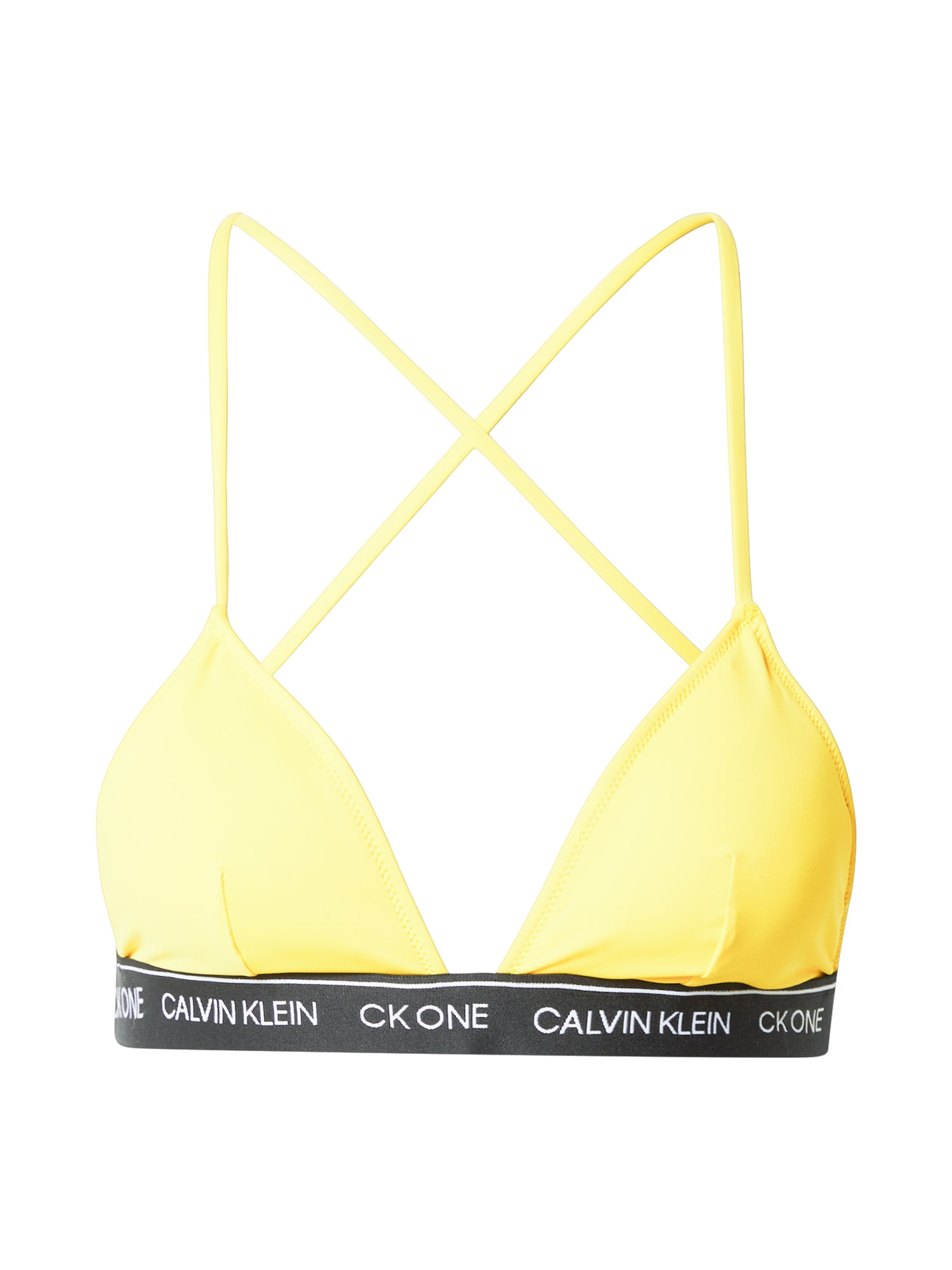 Calvin Klein Swimwear Bikini felső  sárga / fehér / fekete