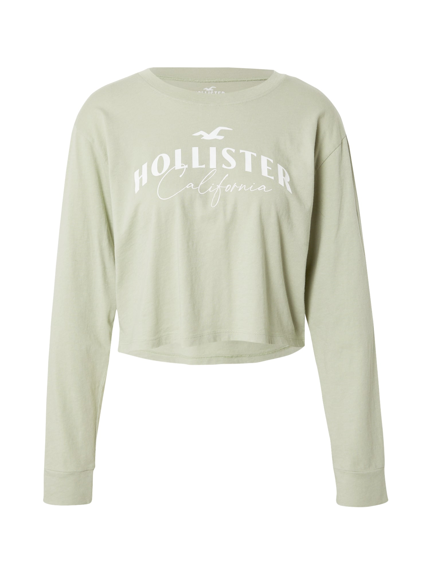 HOLLISTER Póló  világoszöld / fehér