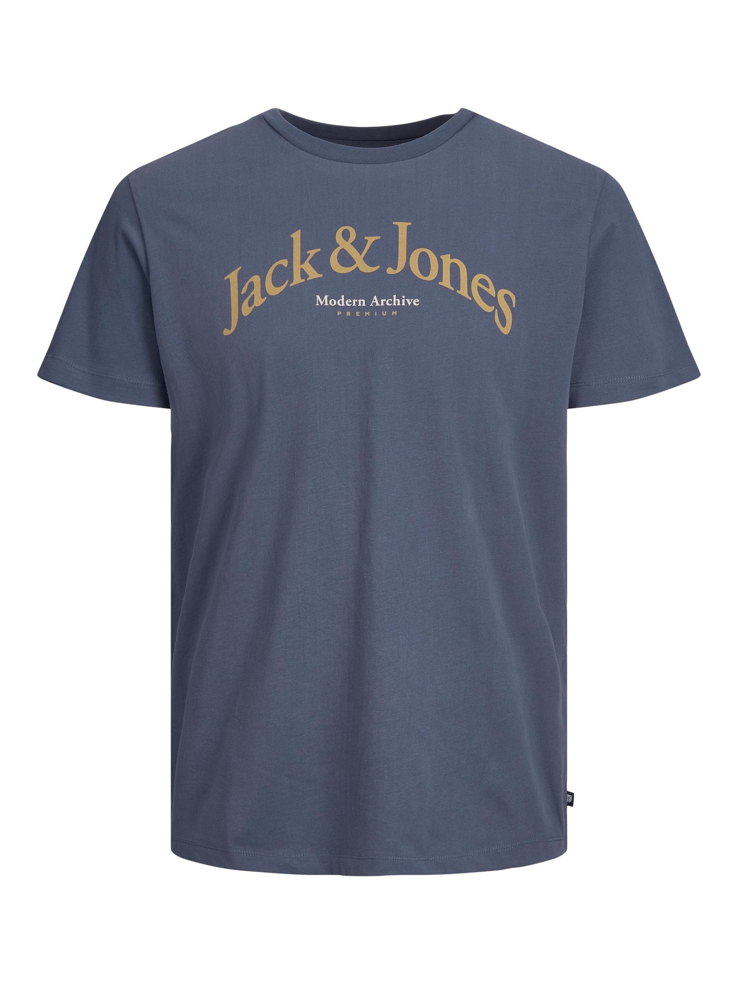 JACK & JONES Póló 'Blujim'  fehér / éjkék / barna