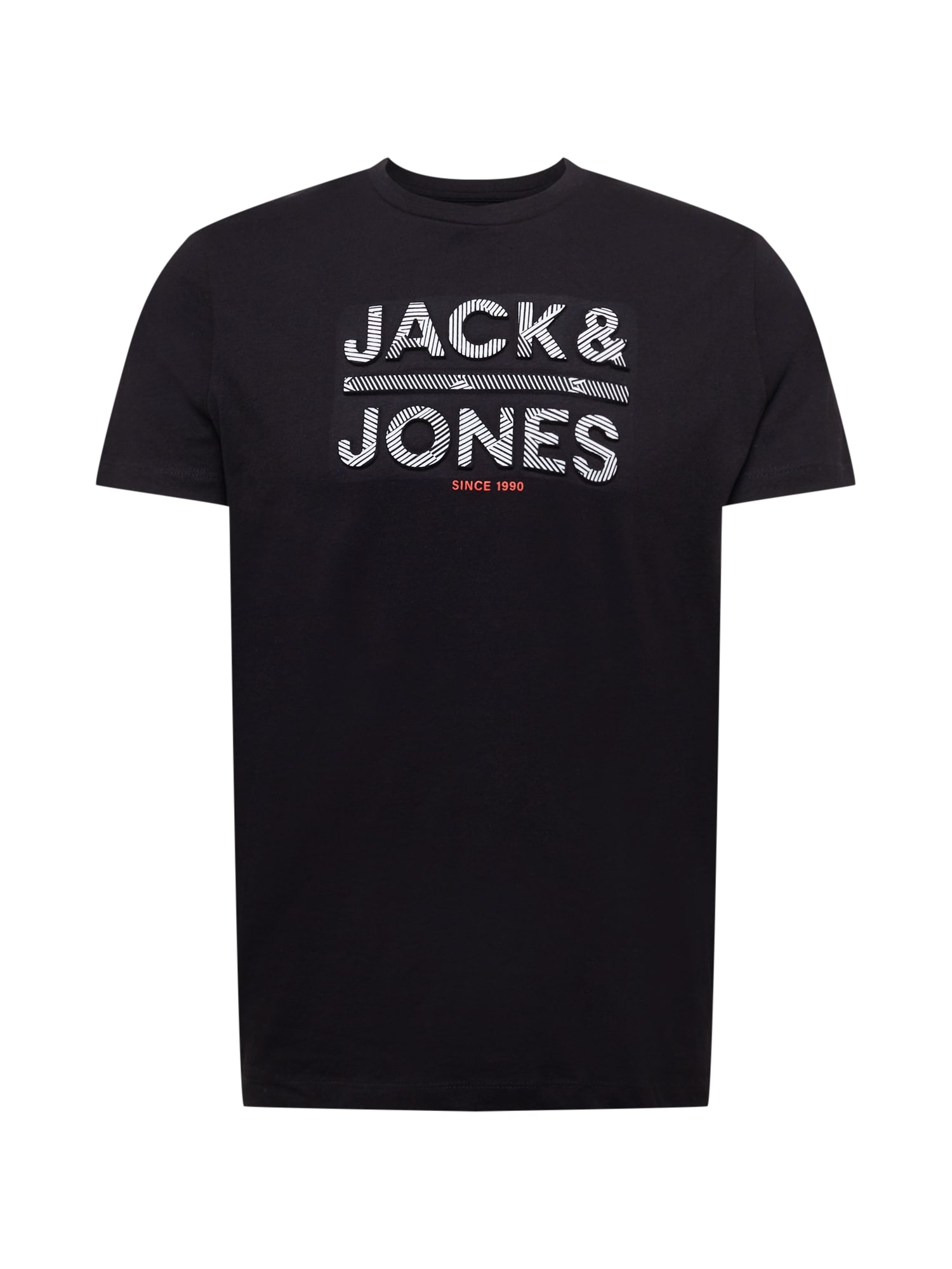 JACK & JONES Póló 'Gala'  fekete / fehér / korál