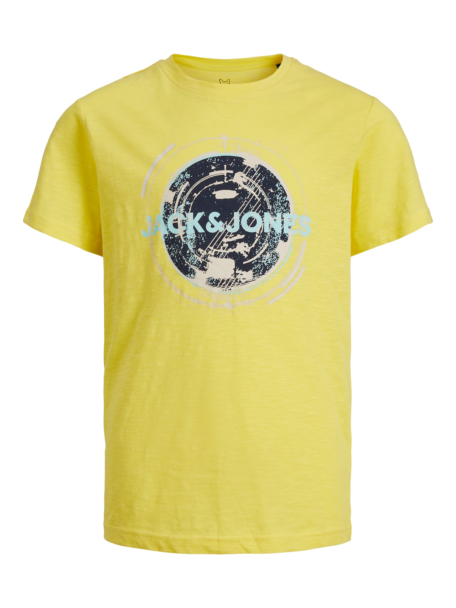 Jack & Jones Junior Póló 'Filt'  sárga / fehér / világoskék / éjkék