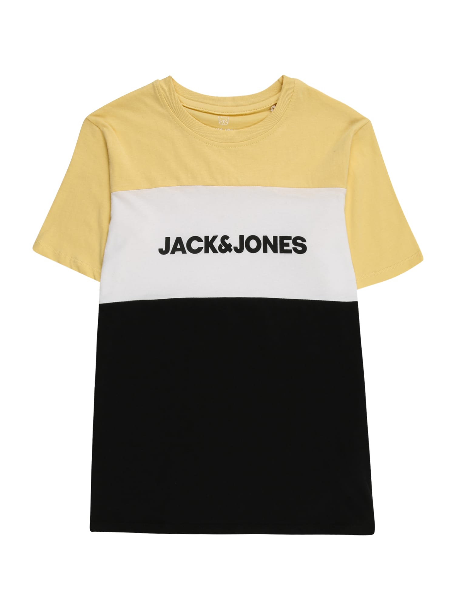 Jack & Jones Junior Póló  világos sárga / fehér / sötétkék