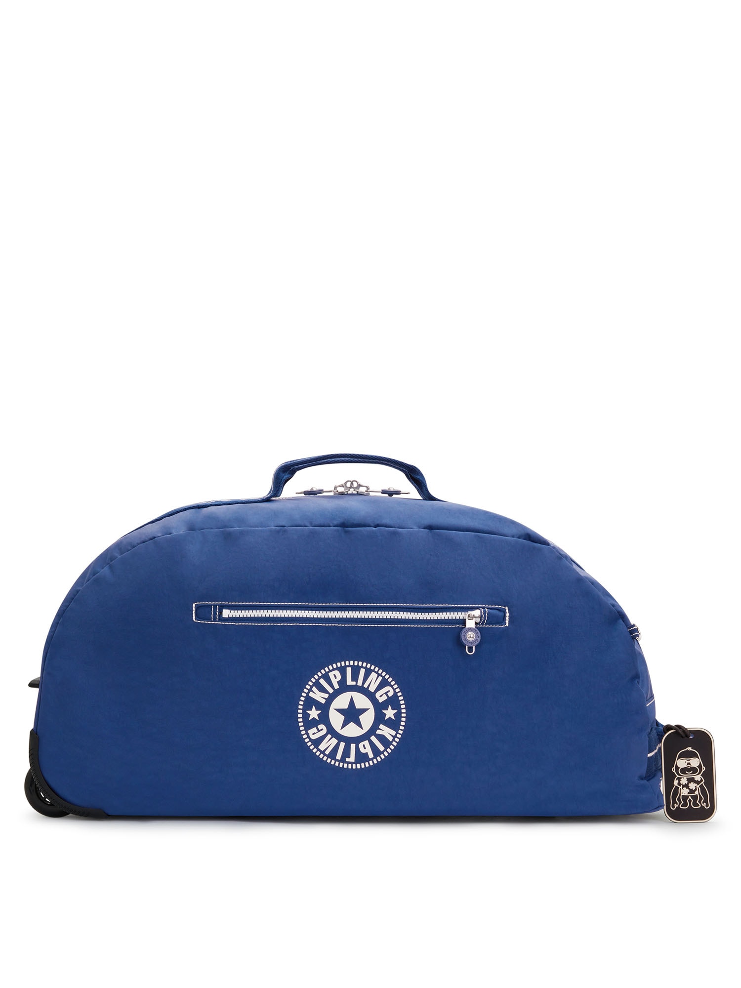 KIPLING Utazótáska 'Devin on Wheels'  királykék / fehér / fekete