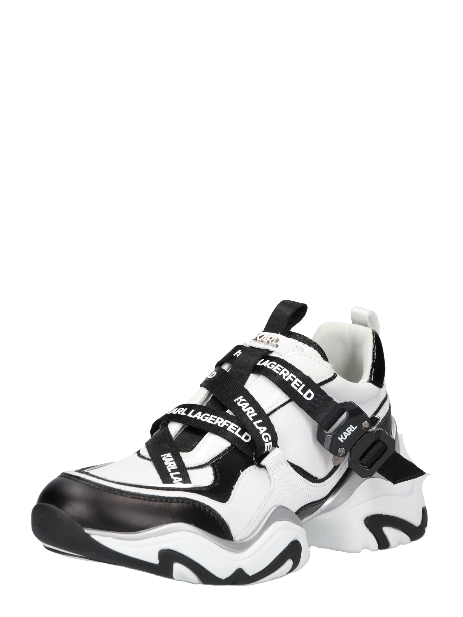 Karl Lagerfeld Rövid szárú edzőcipők 'GEMINI'  fehér / fekete