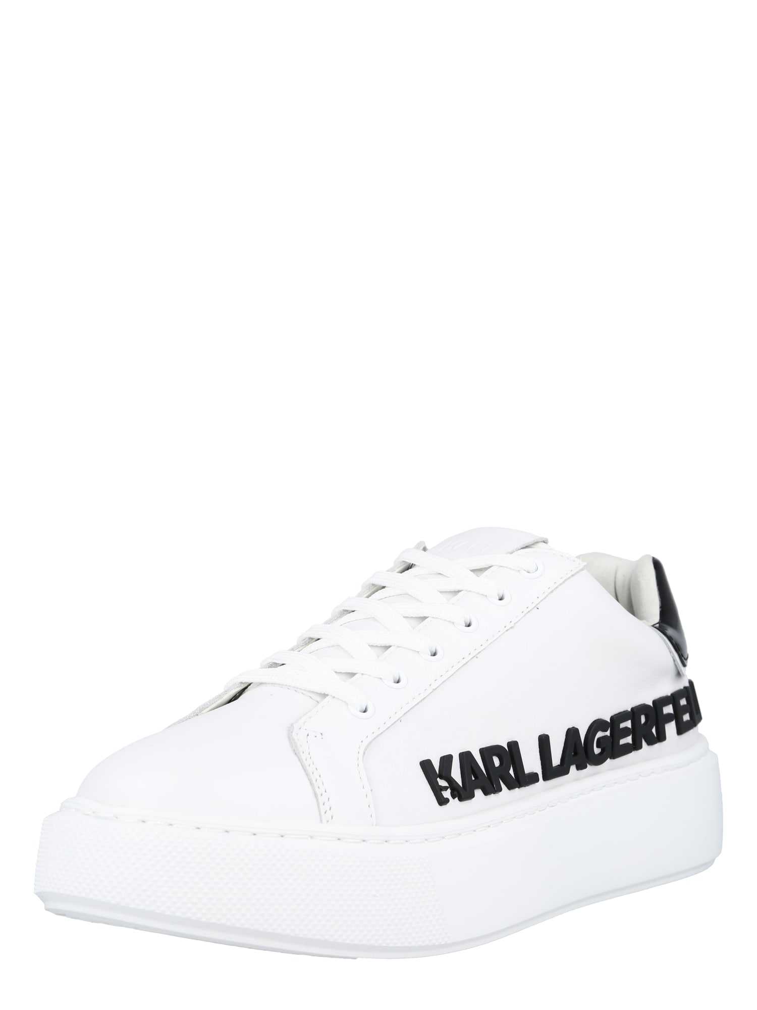 Karl Lagerfeld Rövid szárú edzőcipők  fehér / fekete