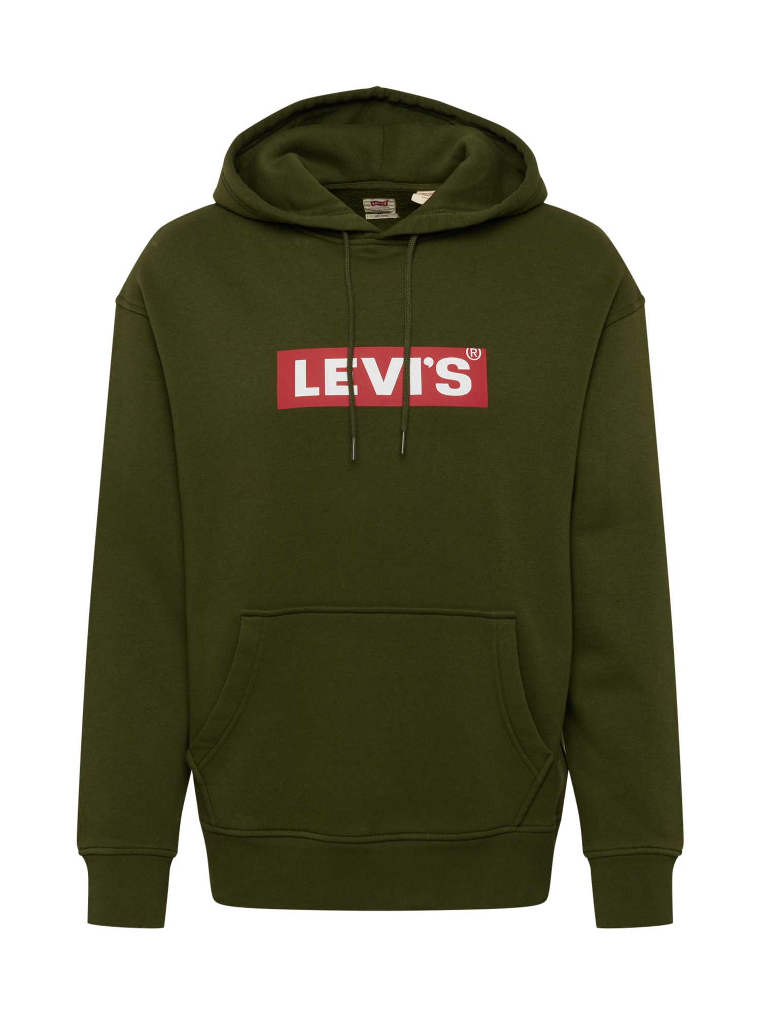 LEVI'S Tréning póló  sötétzöld / piros / fehér