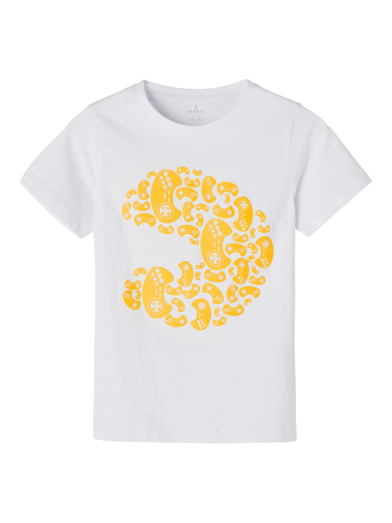 NAME IT Póló 'Pac Man'  fehér / méz