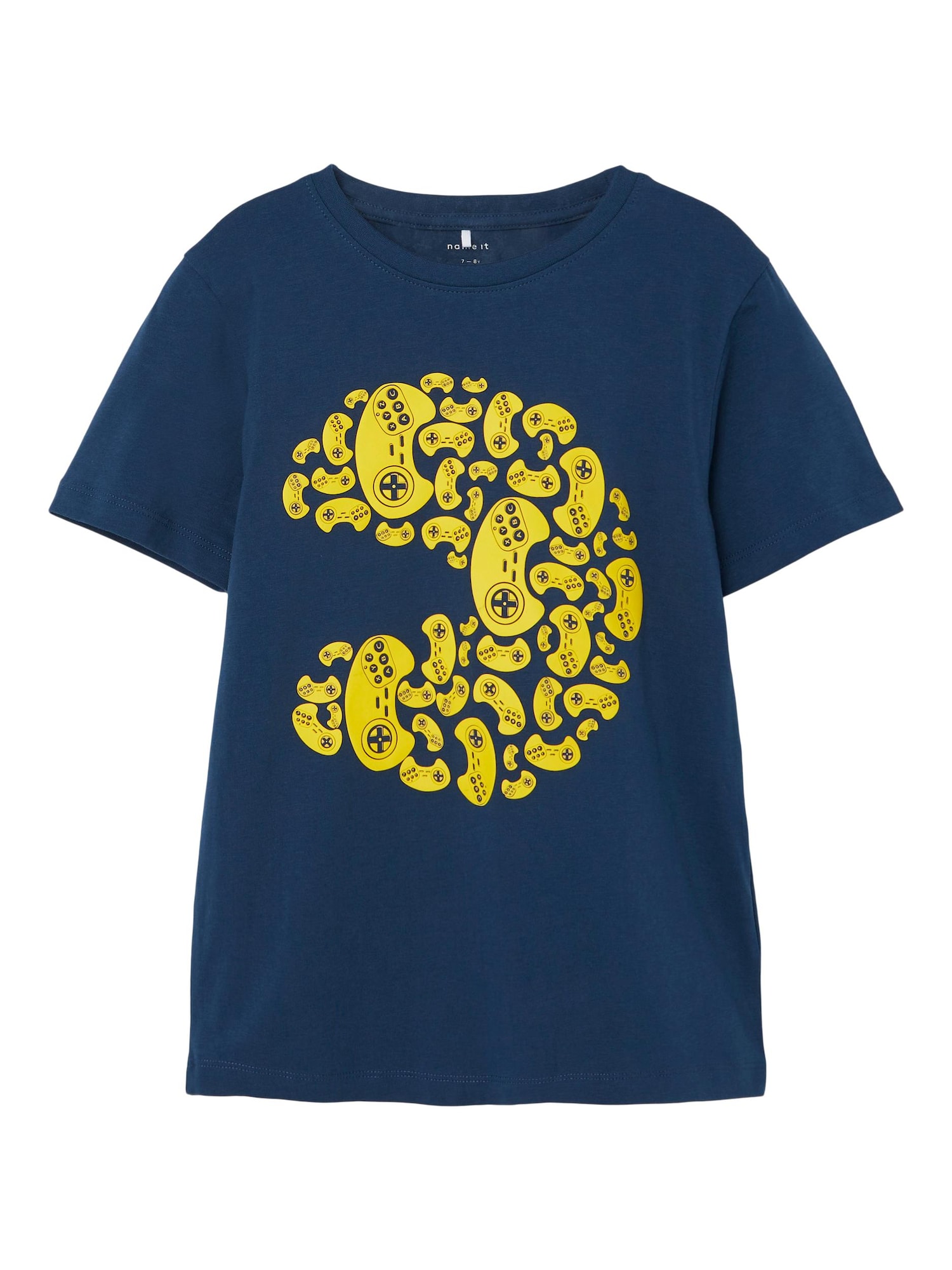 NAME IT Póló 'Pac Man'  sárga / tengerészkék