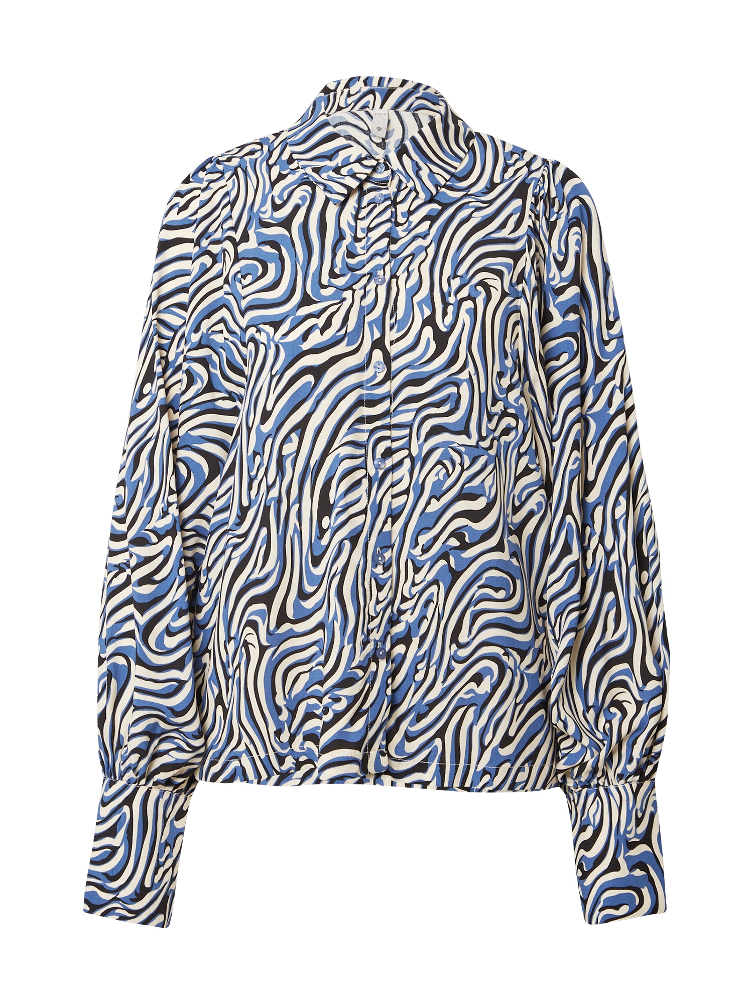 PULZ Jeans Blúz 'MIRO'  kék / fekete / bézs