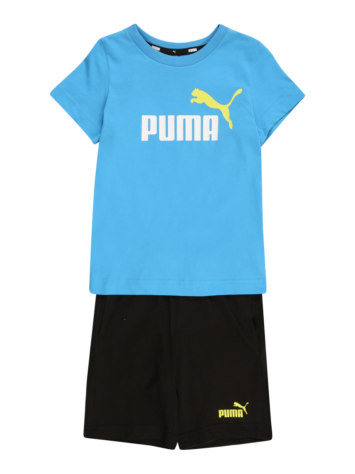 PUMA Tréningruha  fekete / fehér / limone / neonkék