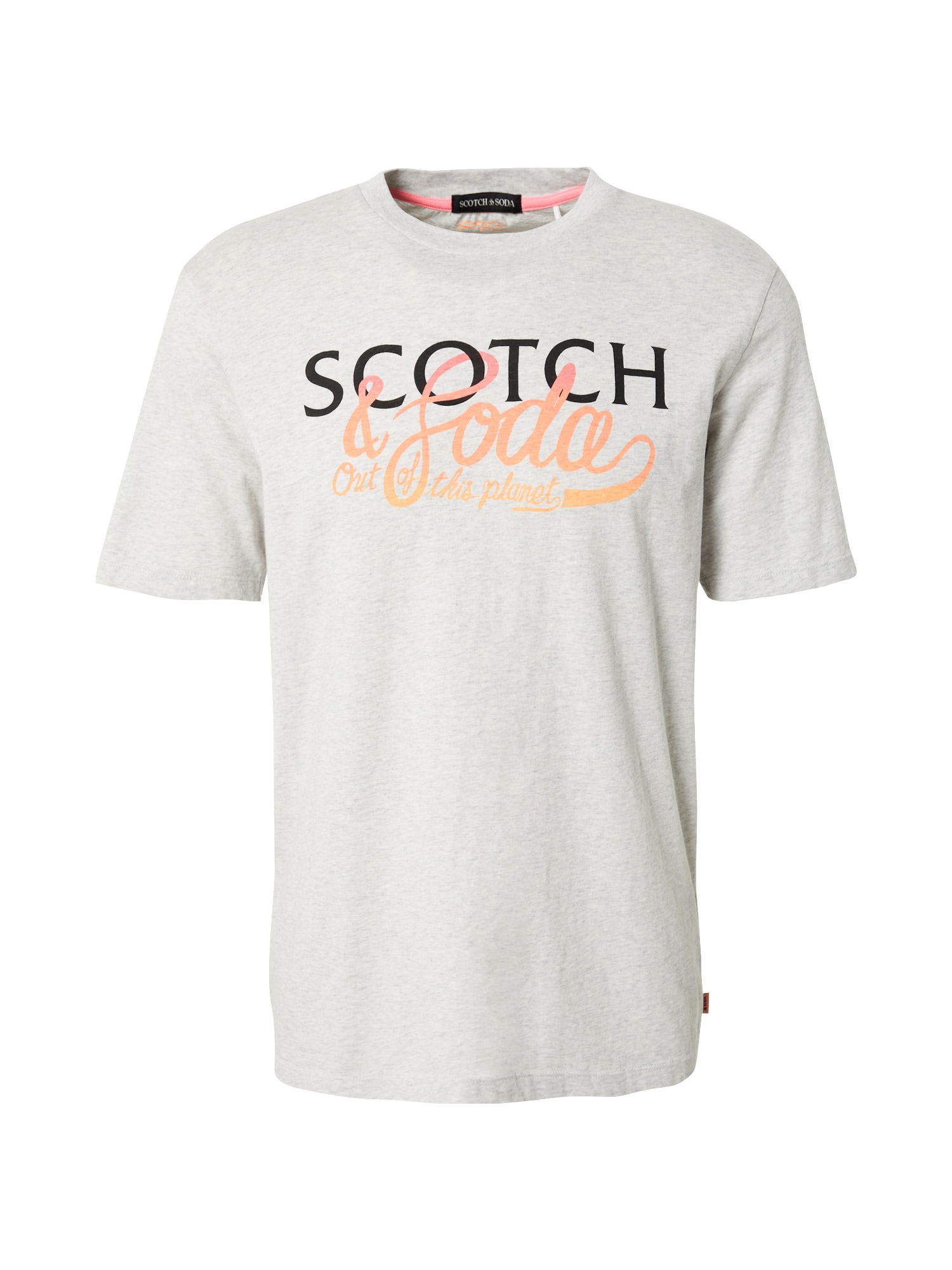 SCOTCH & SODA Póló  szürke melír / fekete / sárgabarack