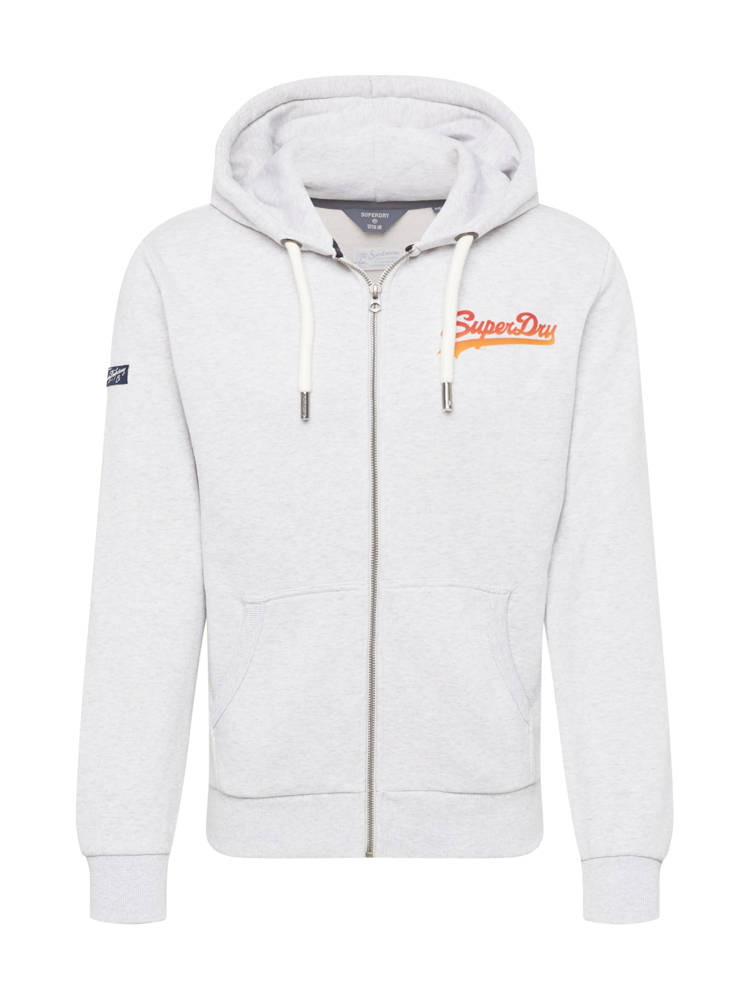 Superdry Tréning dzseki  világosszürke / piros / narancs