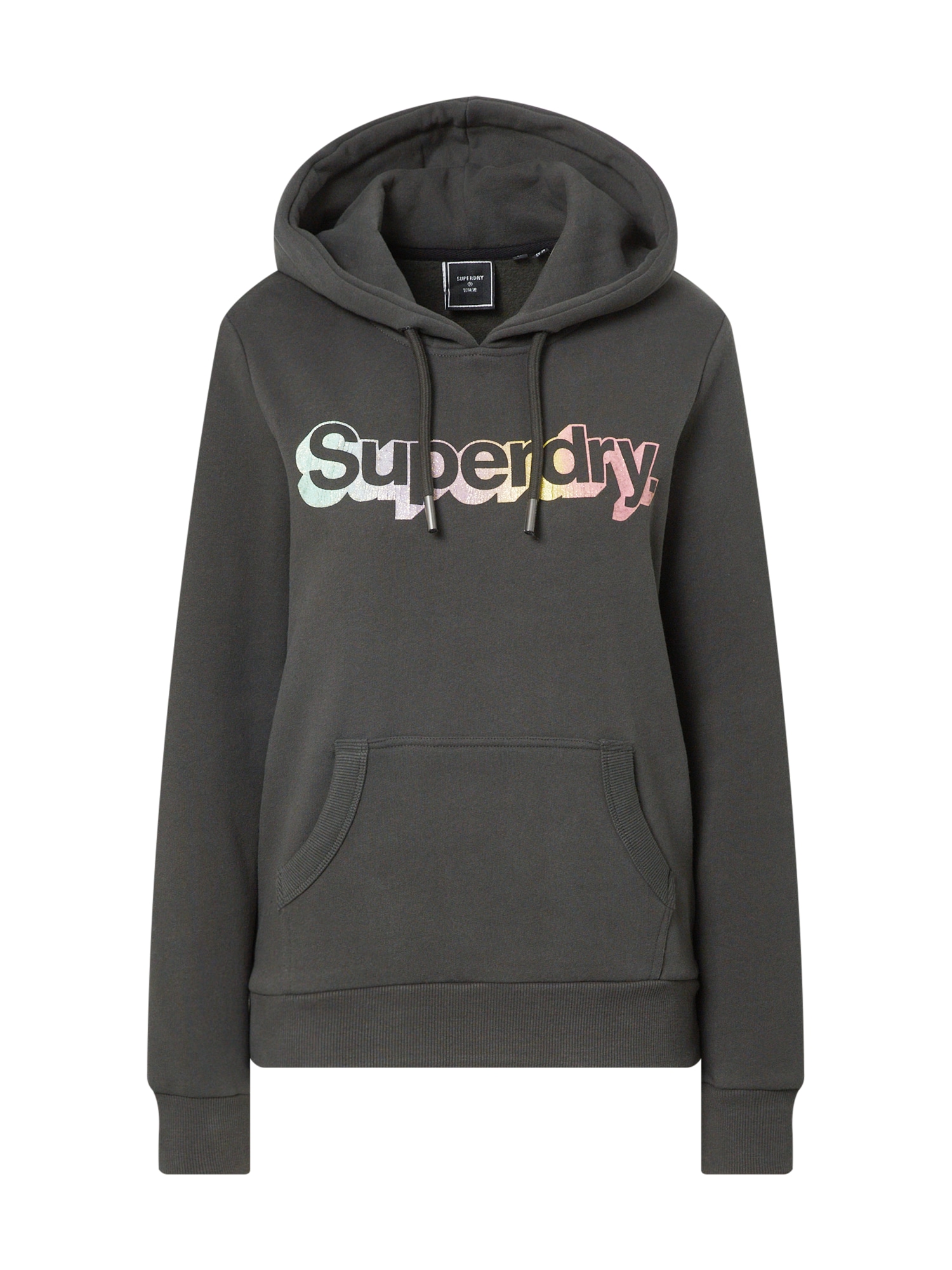 Superdry Tréning póló  fekete / világos narancs