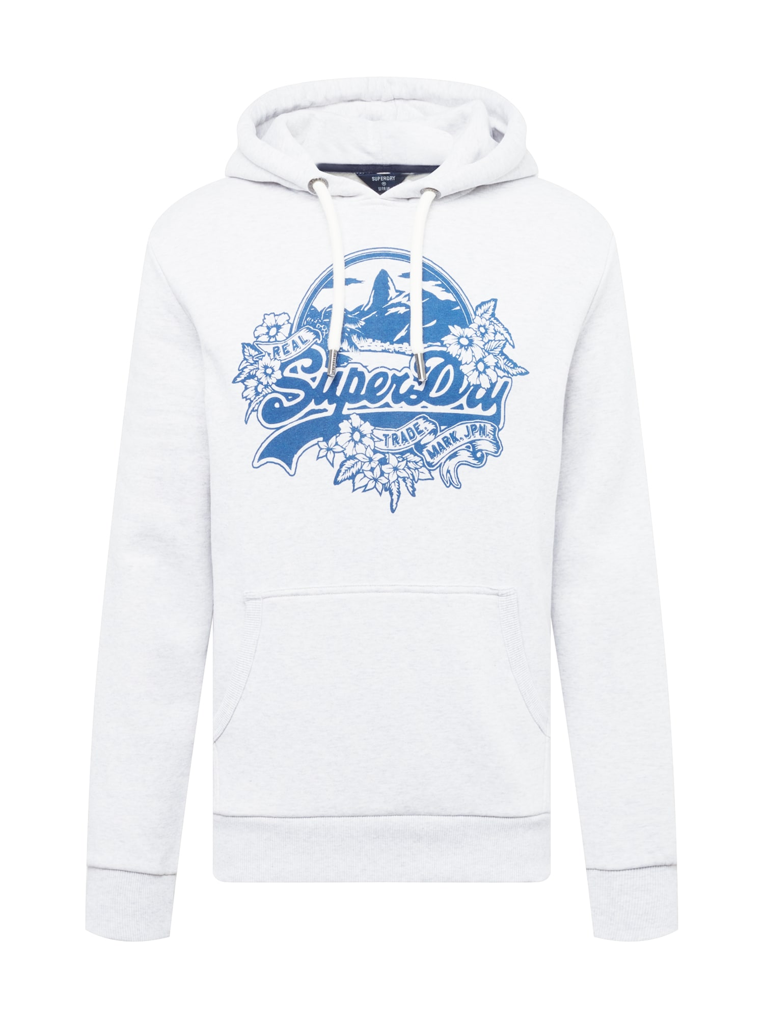 Superdry Tréning póló  világosszürke / kék
