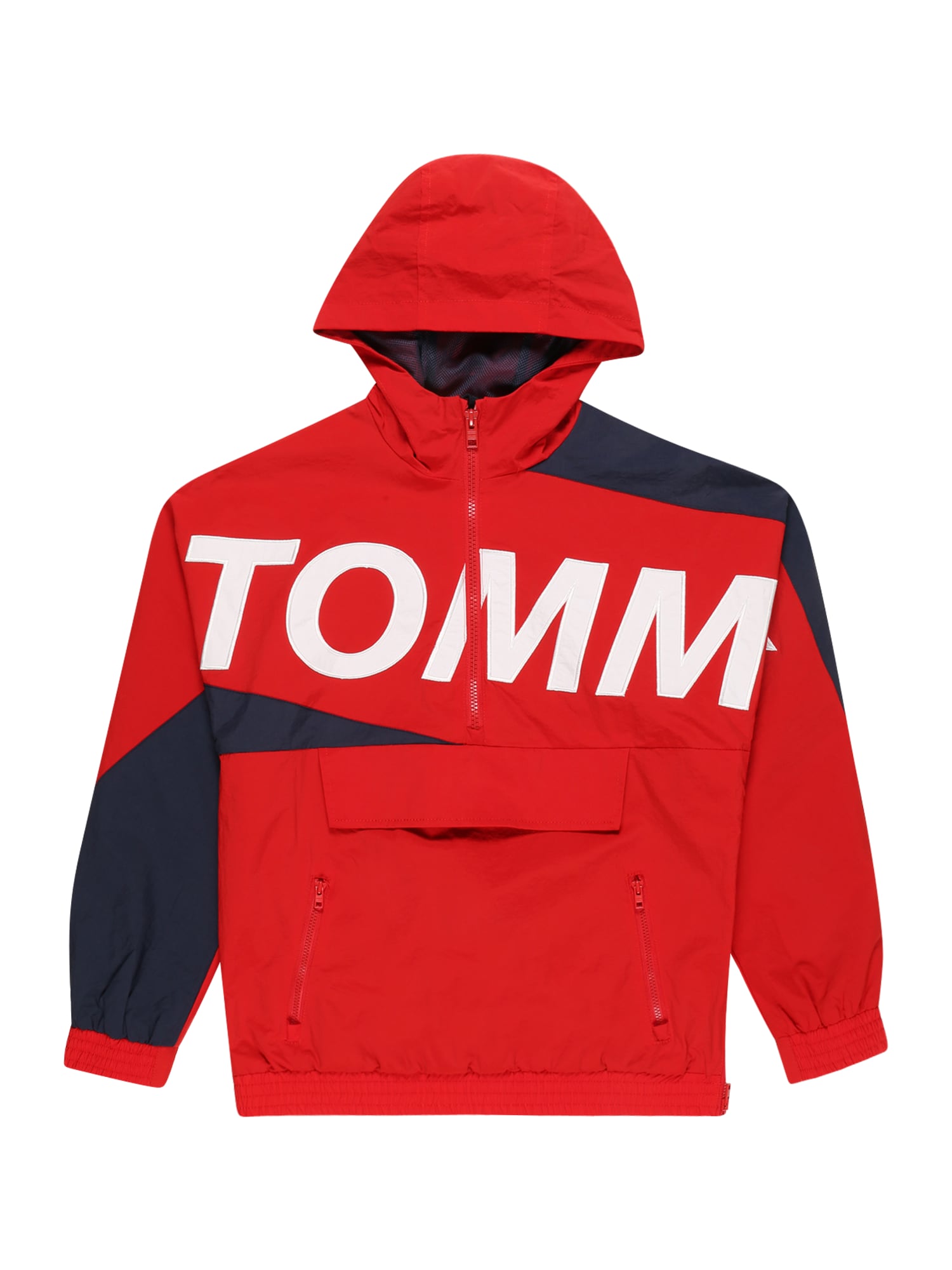 TOMMY HILFIGER Átmeneti dzseki 'Hero Popover'  tűzpiros / tengerészkék / fehér