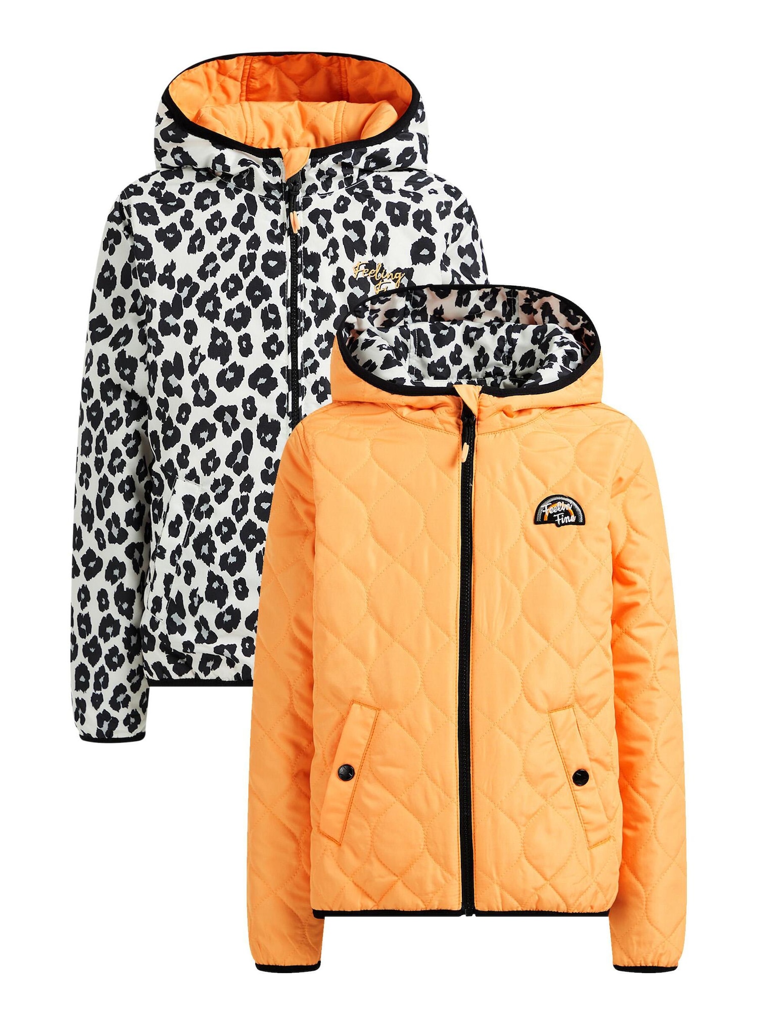 WE Fashion Átmeneti dzseki  narancs / fekete