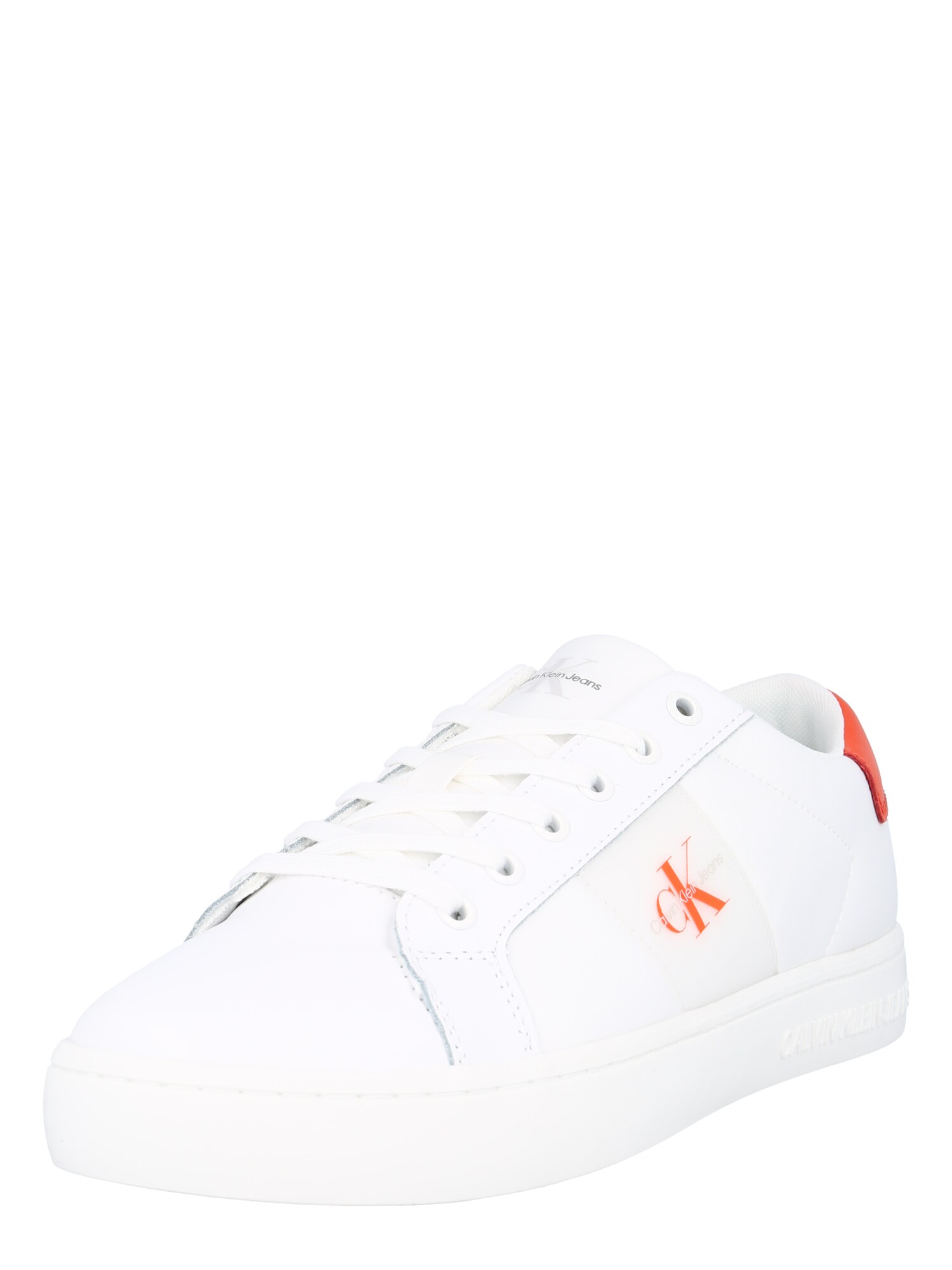 Calvin Klein Jeans Rövid szárú edzőcipők  fehér / narancs