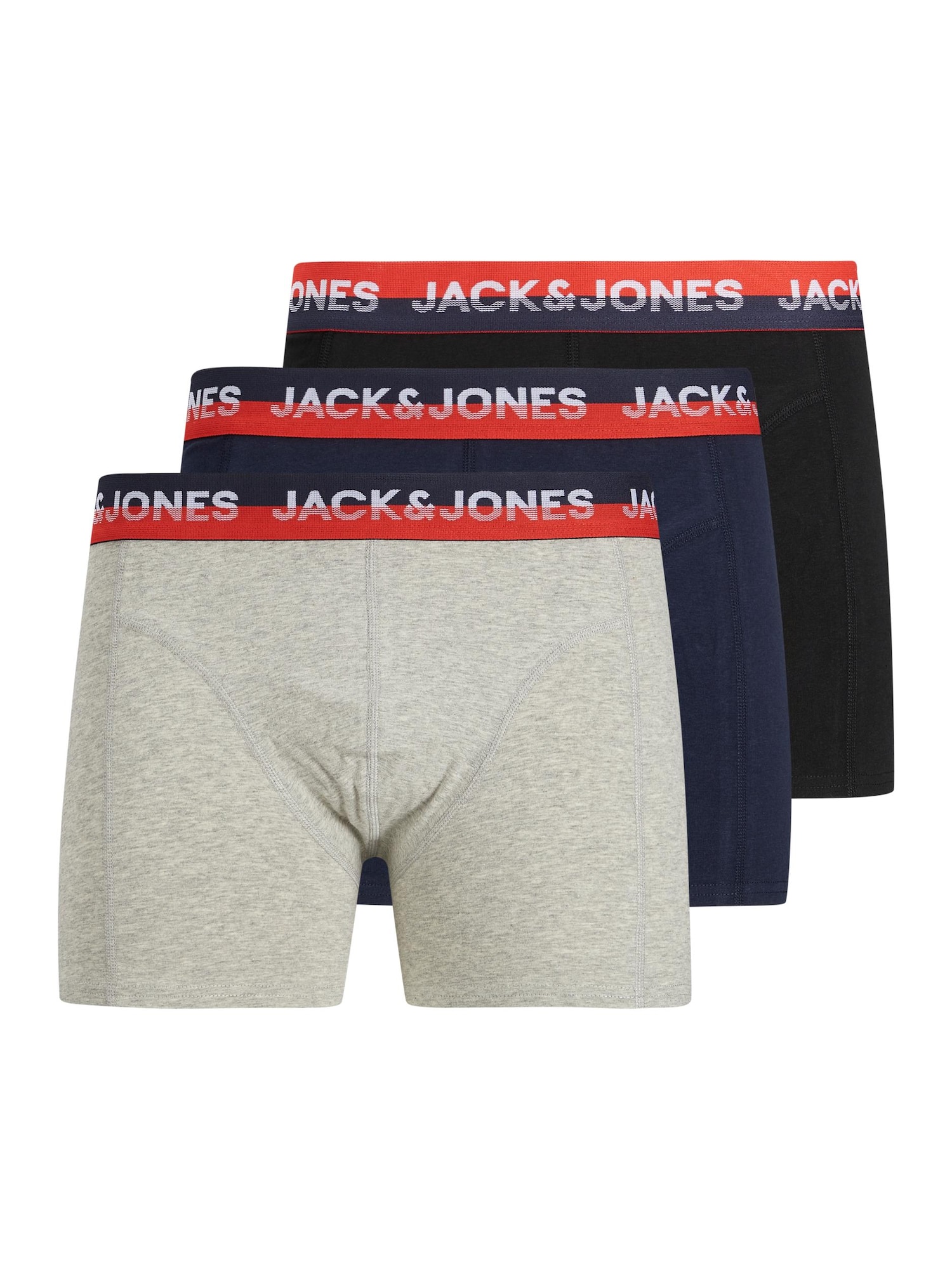 JACK & JONES Boxeralsók 'REWIND'  tengerészkék / fekete / szürke melír / piros / fehér