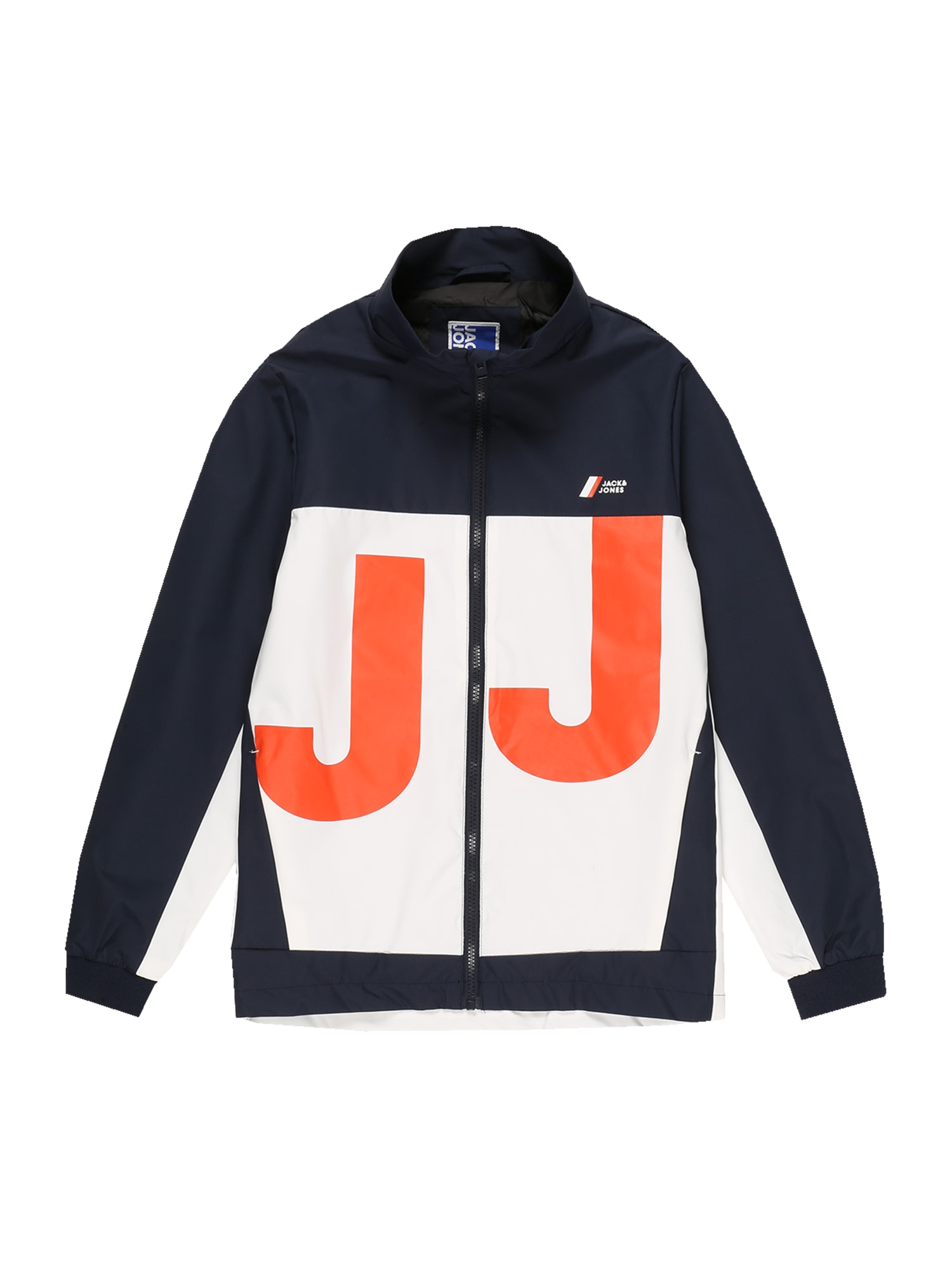 Jack & Jones Junior Átmeneti dzseki 'CONRAD'  tengerészkék / piszkosfehér / narancs