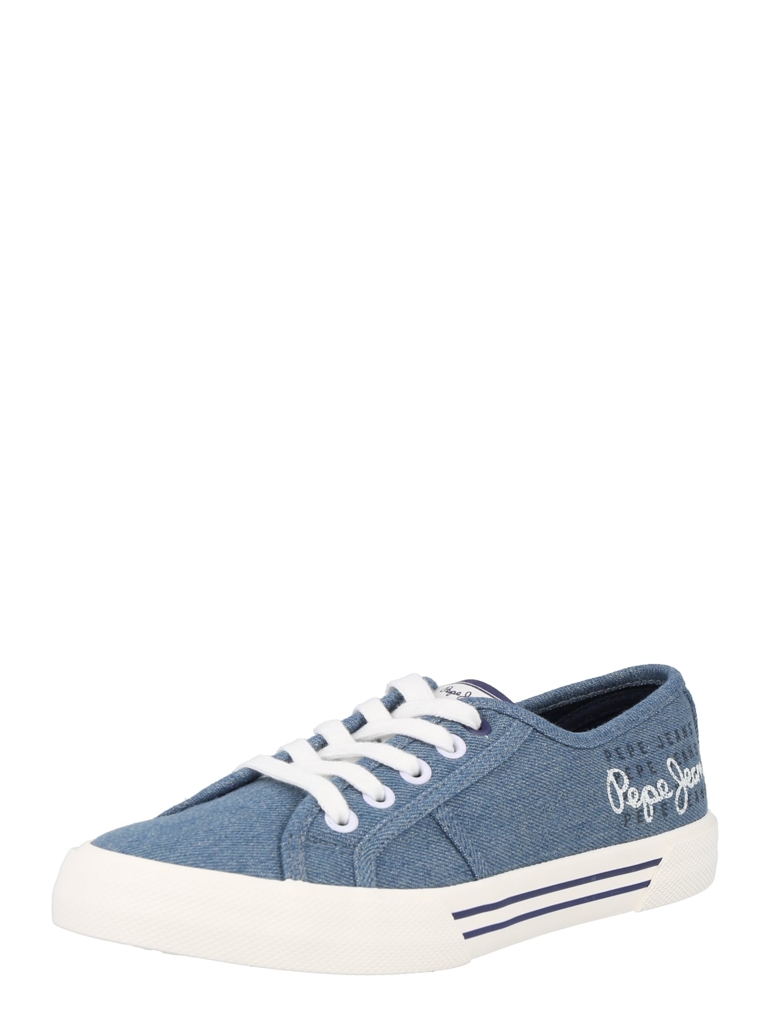 Pepe Jeans Rövid szárú edzőcipők 'BRADY'  kék farmer / fehér