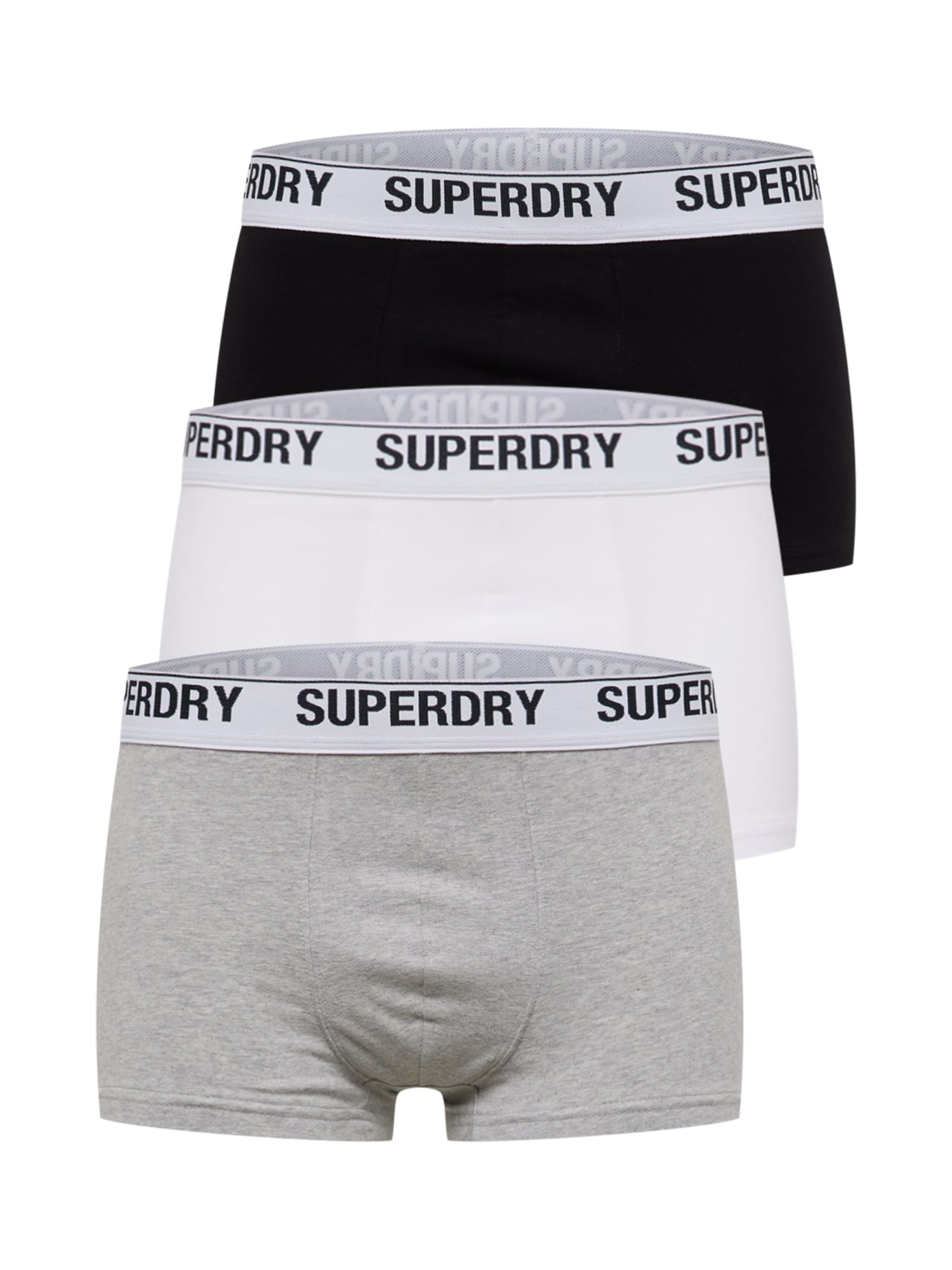 Superdry Boxeralsók  szürke melír / fehér / fekete