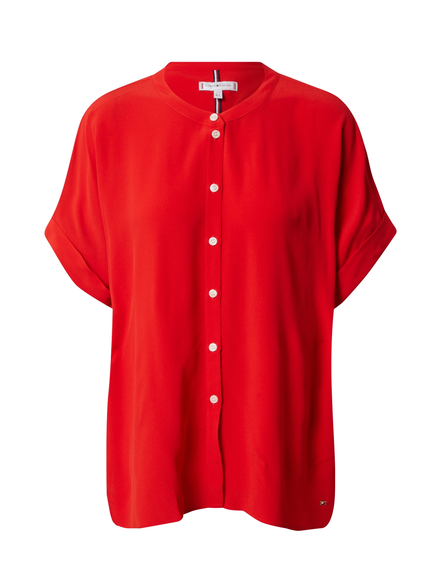TOMMY HILFIGER Blúz  fehér / tengerészkék / arany / tűzpiros