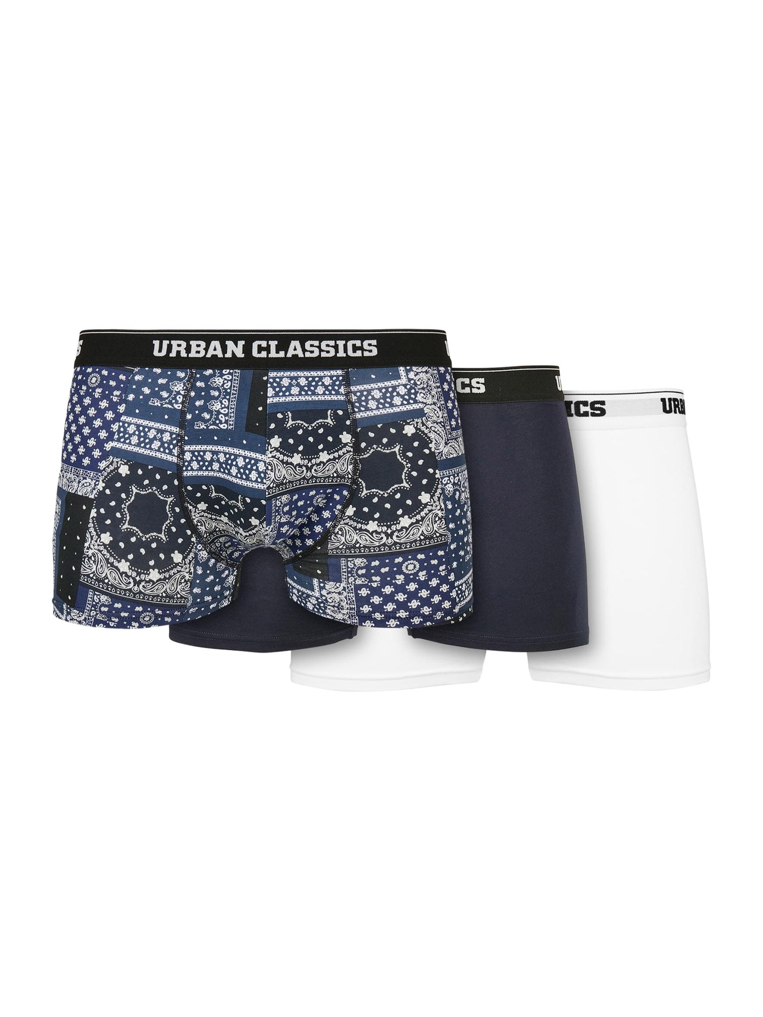 Urban Classics Boxeralsók  fehér / kék / fekete / tengerészkék