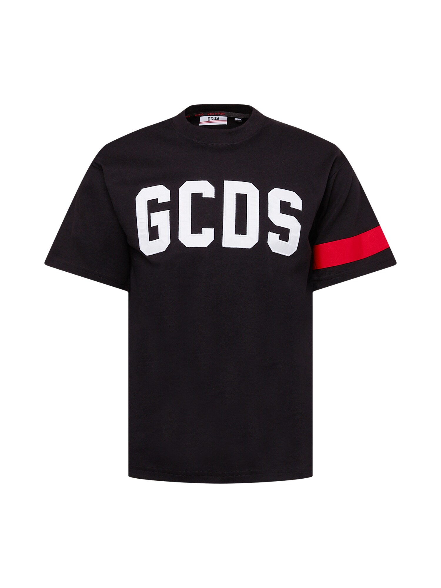GCDS Póló  fekete / fehér / piros