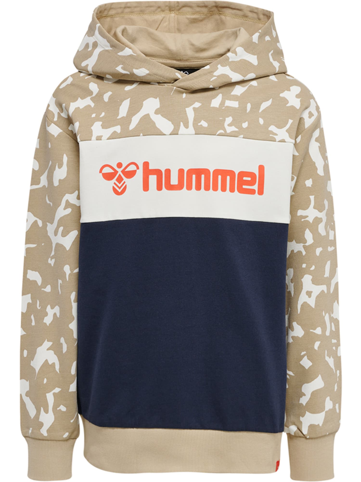 Hummel Tréning póló 'Luke'  bézs / tengerészkék / sötét narancssárga / homok