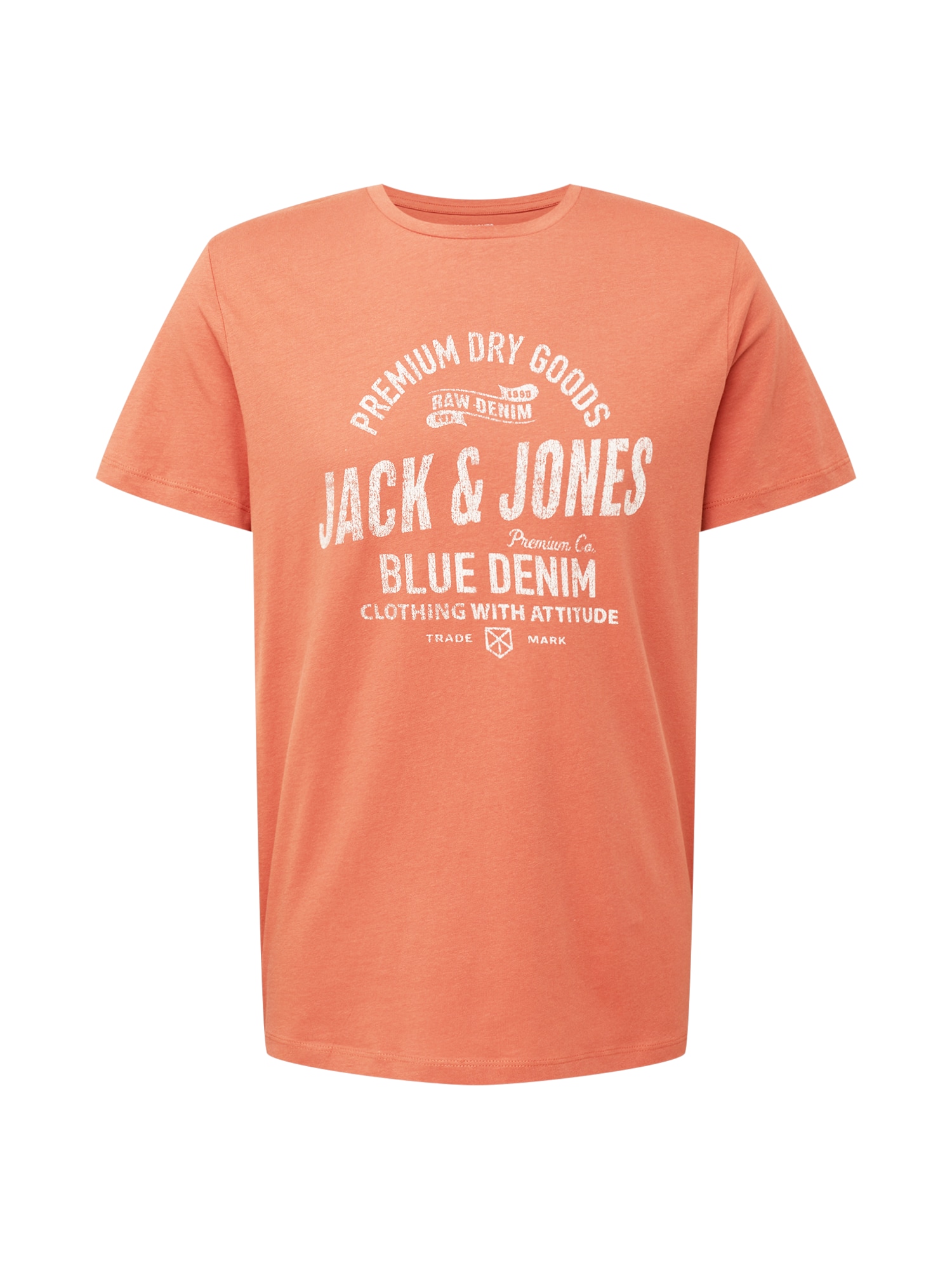 JACK & JONES Póló 'BOOSTER'  fehér / sötét narancssárga