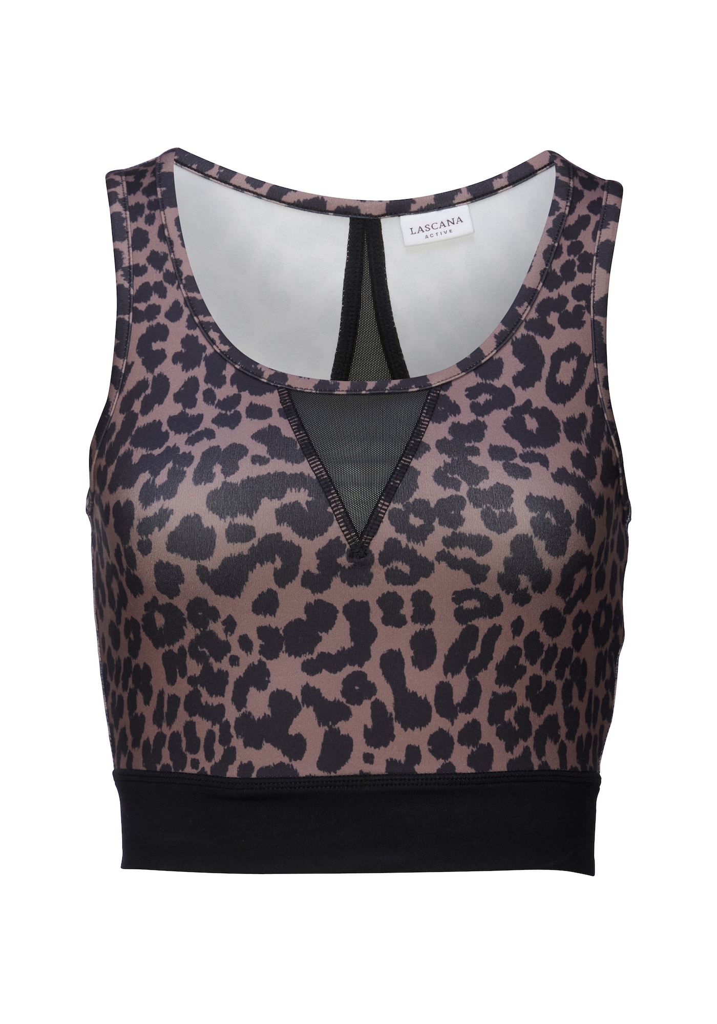 LASCANA ACTIVE Sport top  barna / fekete