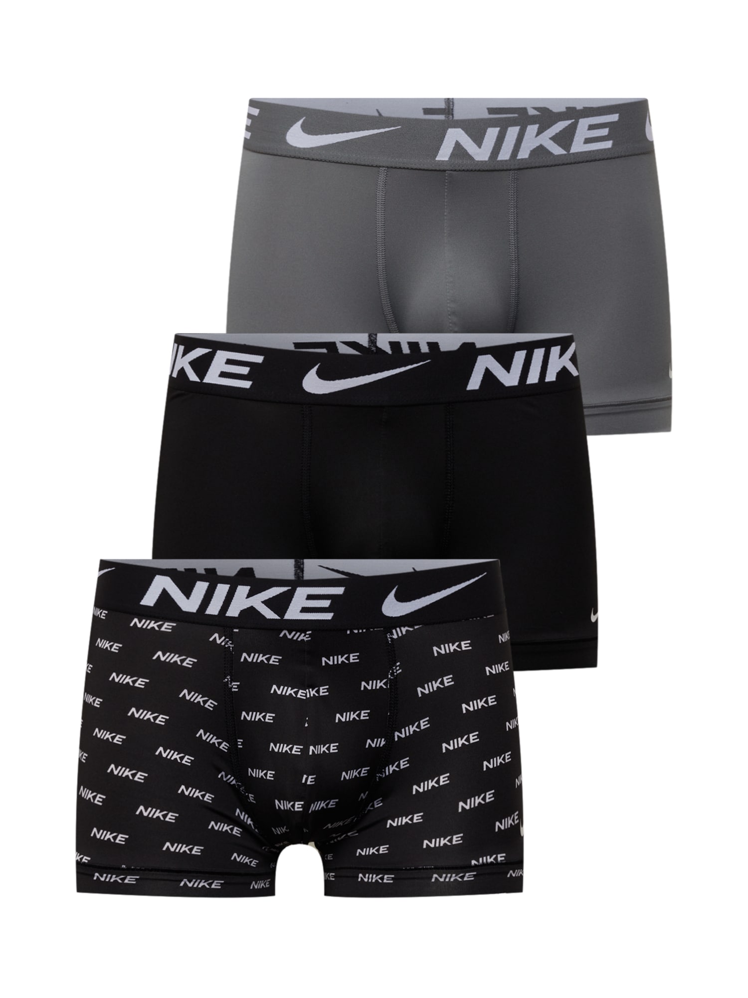 NIKE Sport alsónadrágok  fekete / szürke / fehér