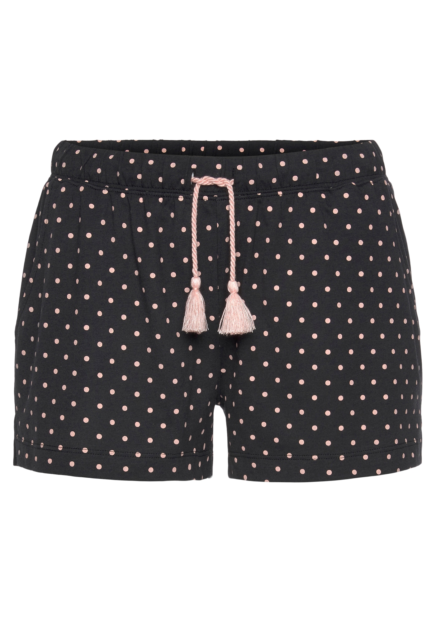 VIVANCE Pizsama nadrágok  fekete / pasztell-rózsaszín