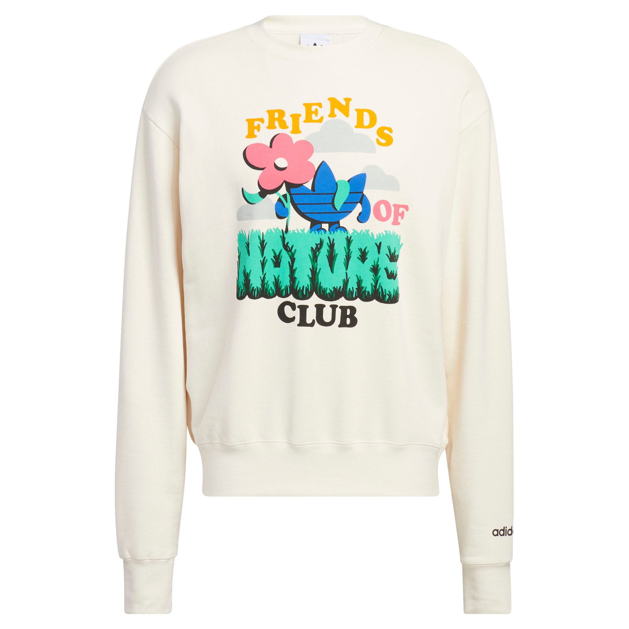 ADIDAS ORIGINALS Tréning póló 'Friends of Nature Club'  fehér / zöld / kék / rózsaszín / narancs