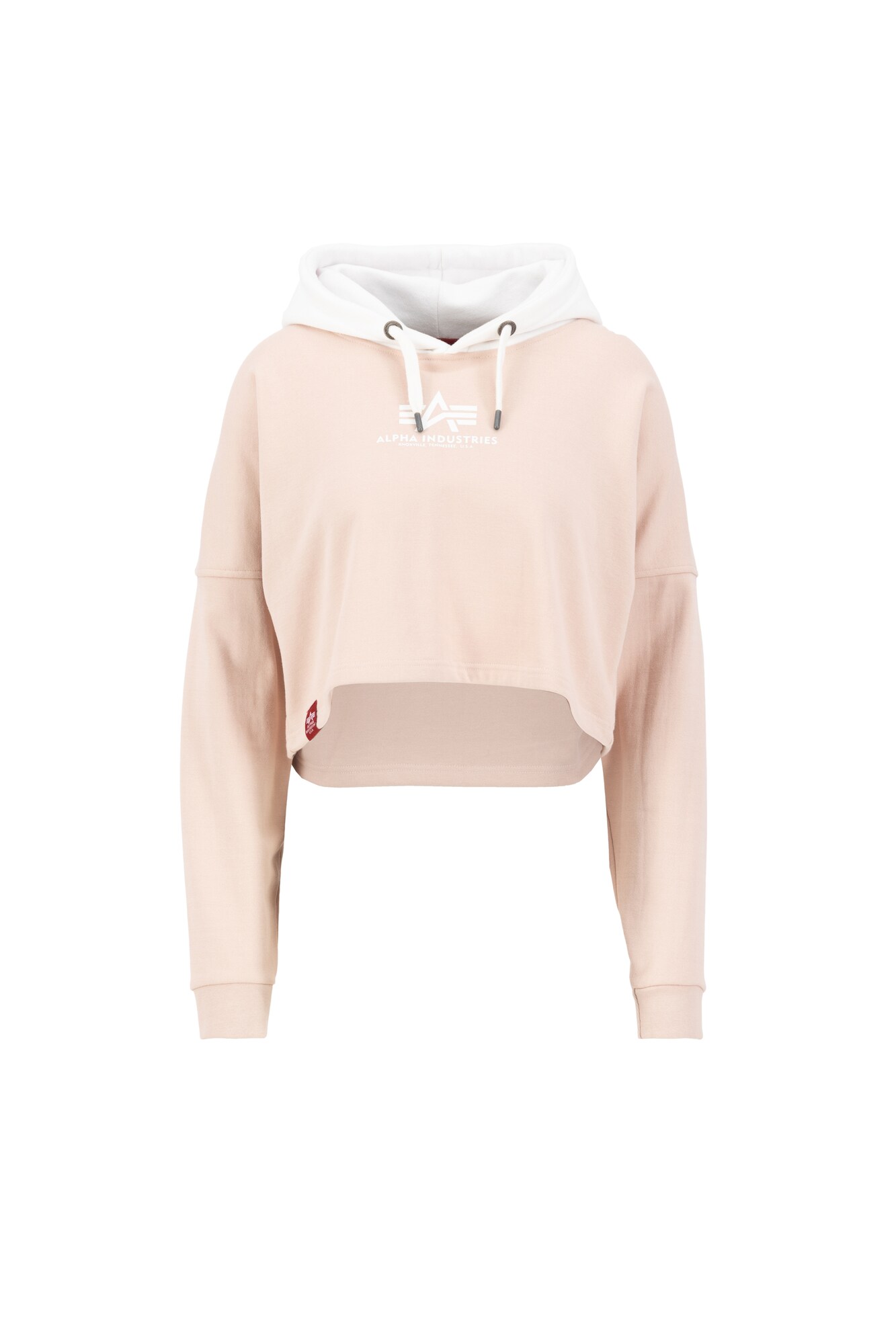 ALPHA INDUSTRIES Tréning póló  pasztell-rózsaszín / fehér