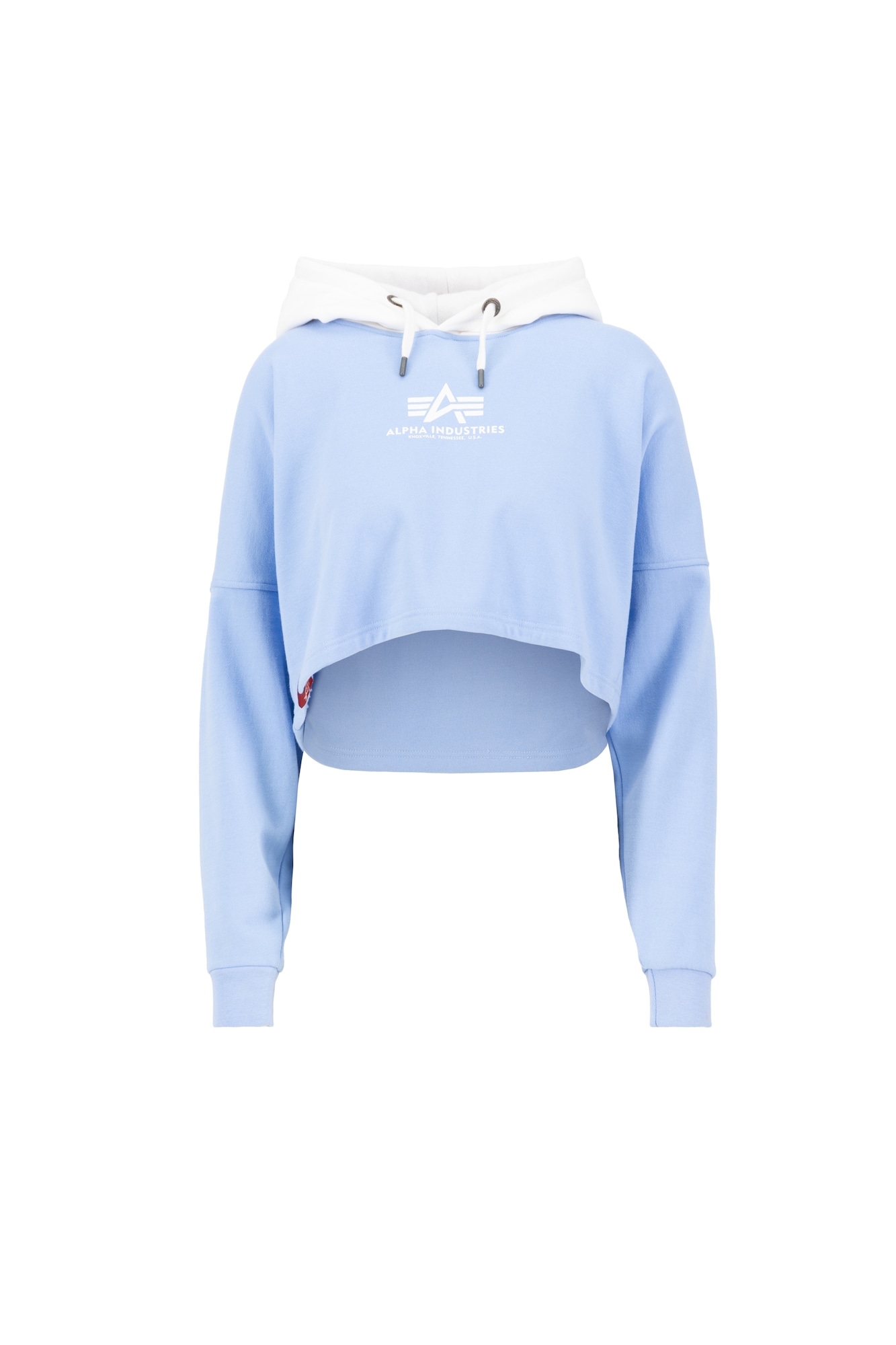 ALPHA INDUSTRIES Tréning póló  világoskék / fehér / sötétvörös