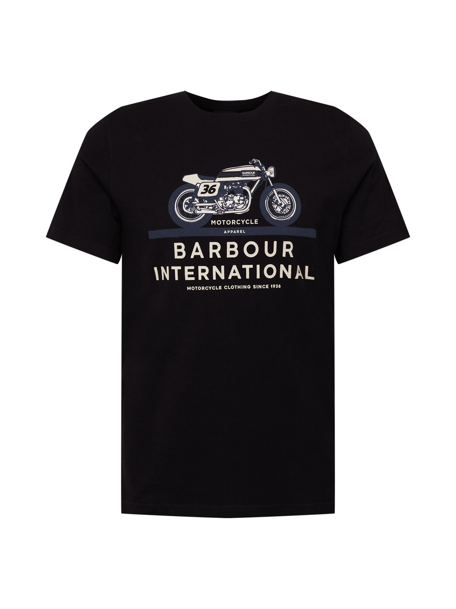 Barbour International Póló  fekete / fehér / bazaltszürke