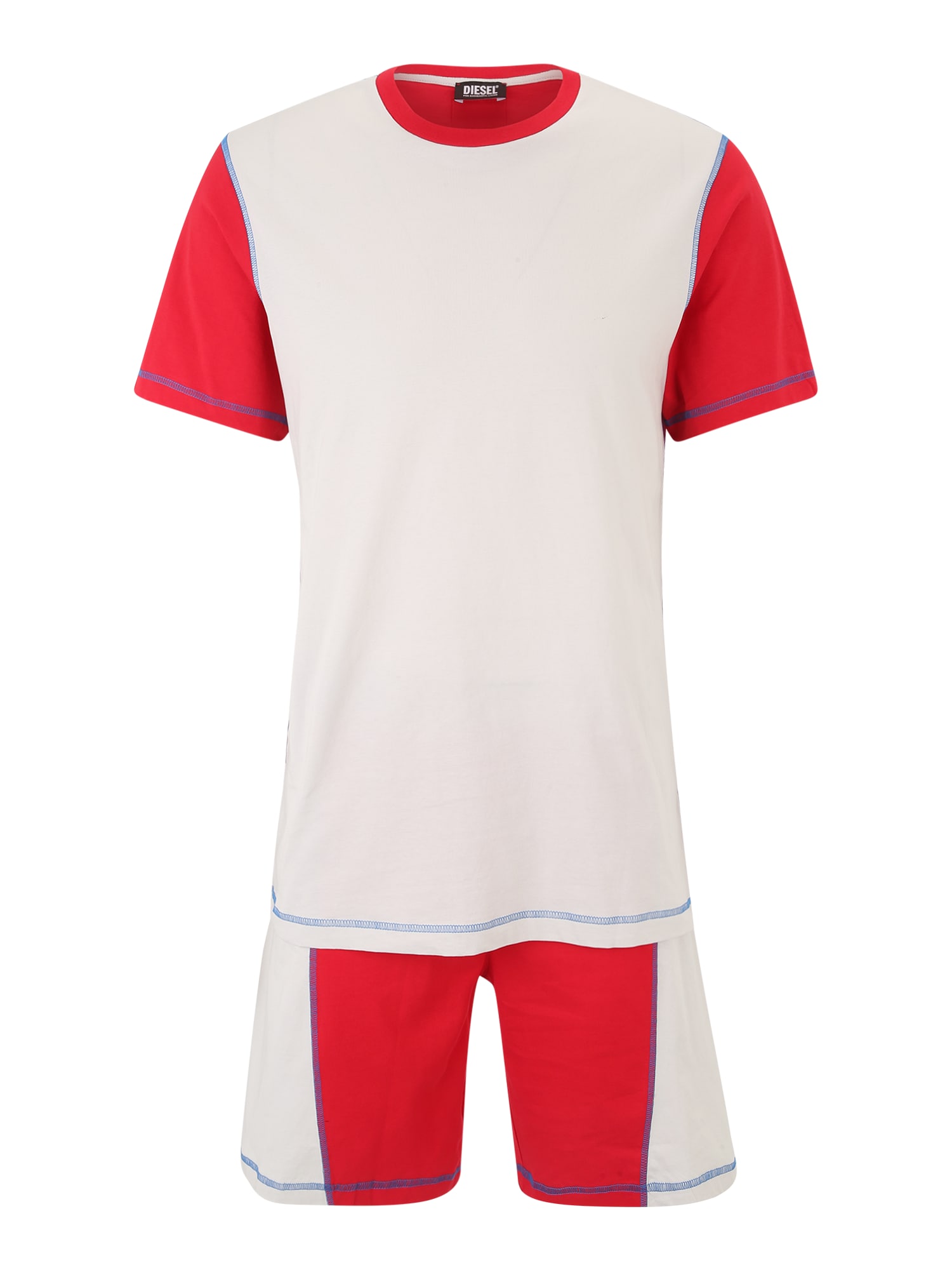 DIESEL Rövid pizsama 'TOMY'  fehér / piros / kék