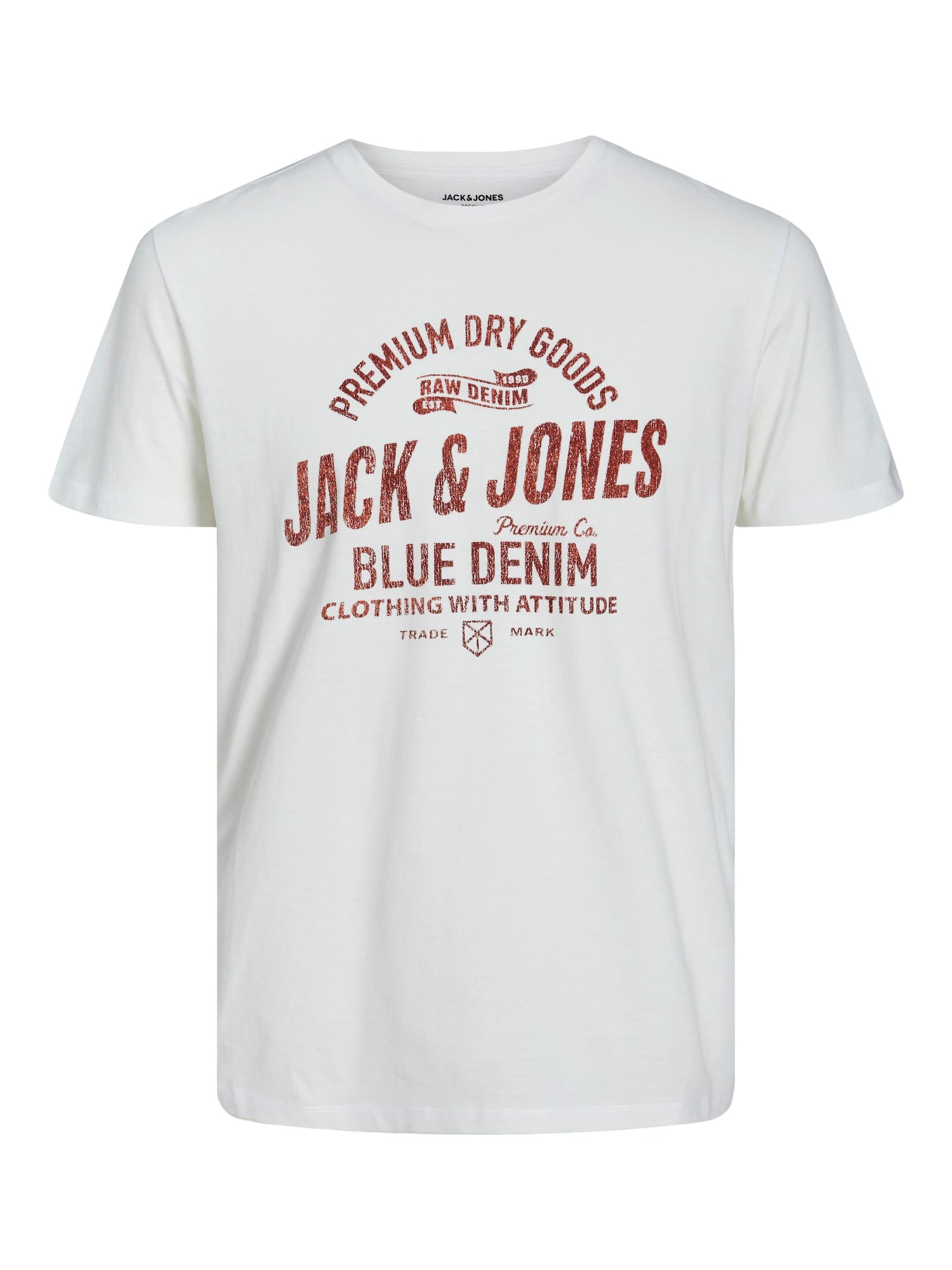 JACK & JONES Póló  fehér / piros