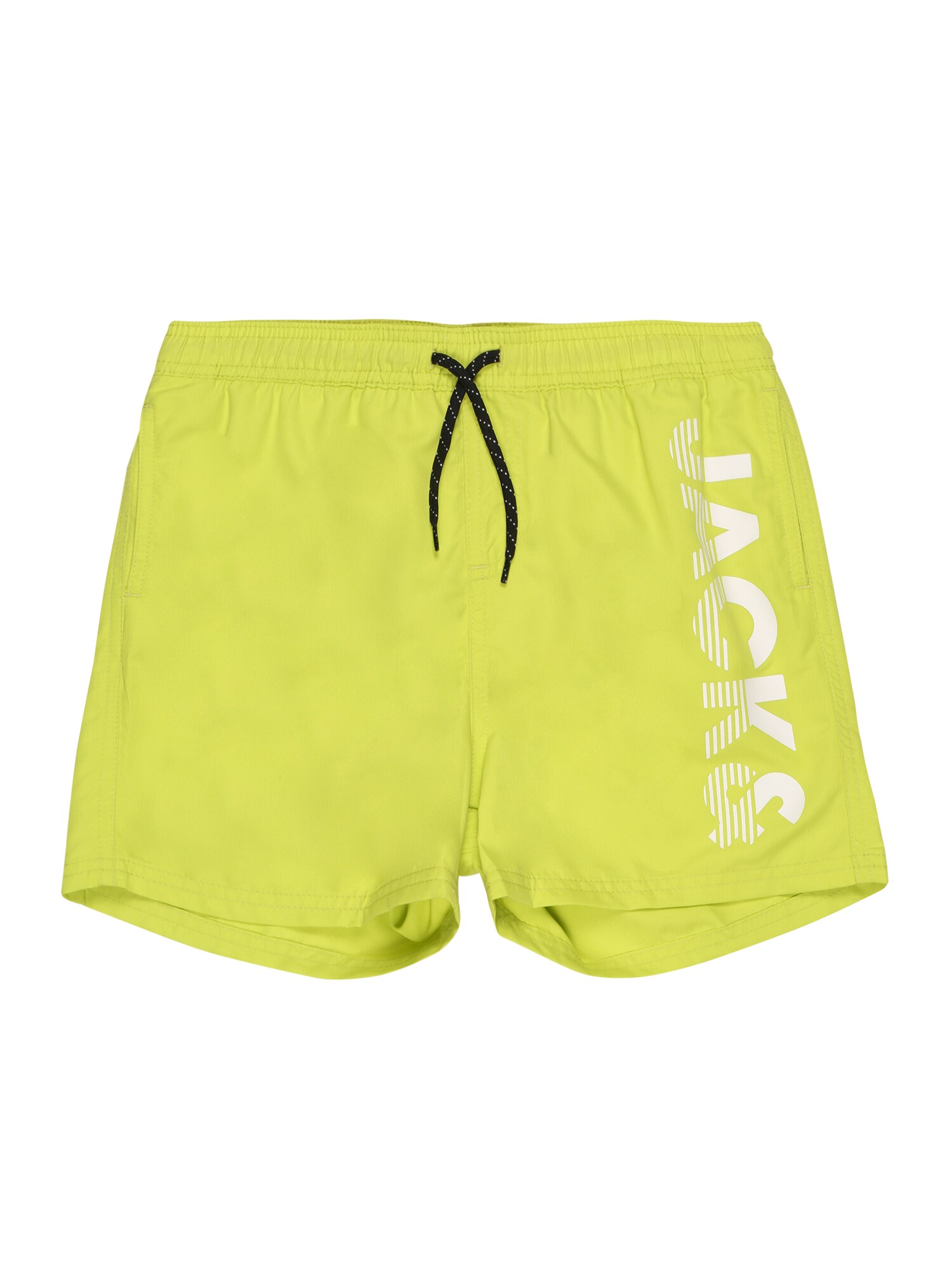 Jack & Jones Junior Rövid fürdőnadrágok 'CRETE'  neonsárga / fehér