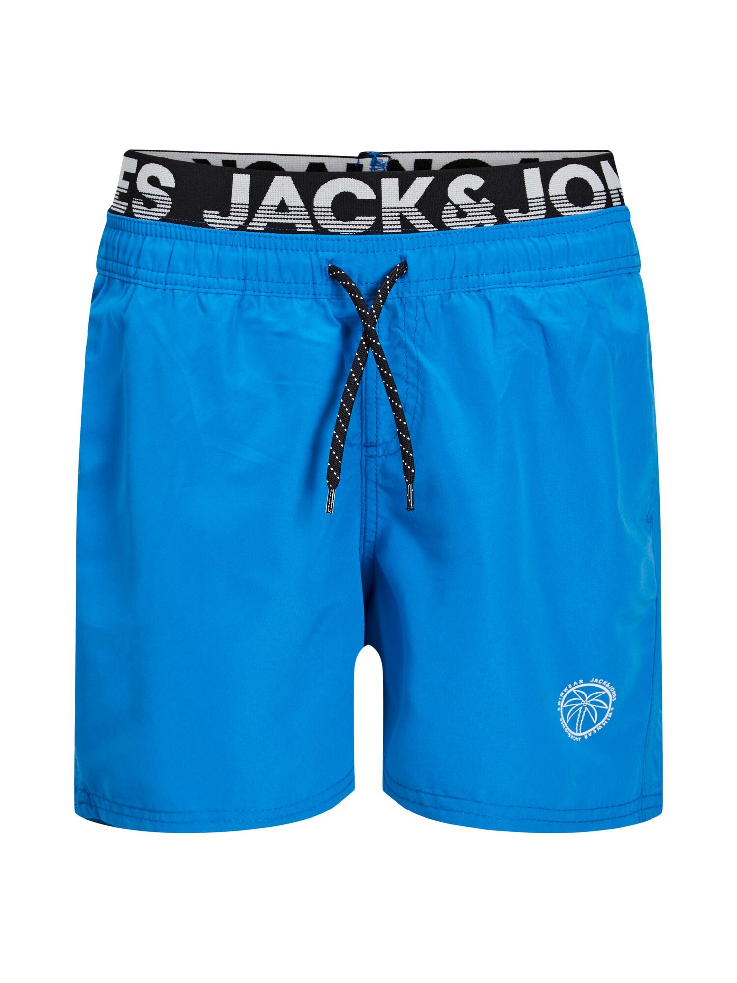 Jack & Jones Junior Rövid fürdőnadrágok 'Crete'  kék / fekete / fehér