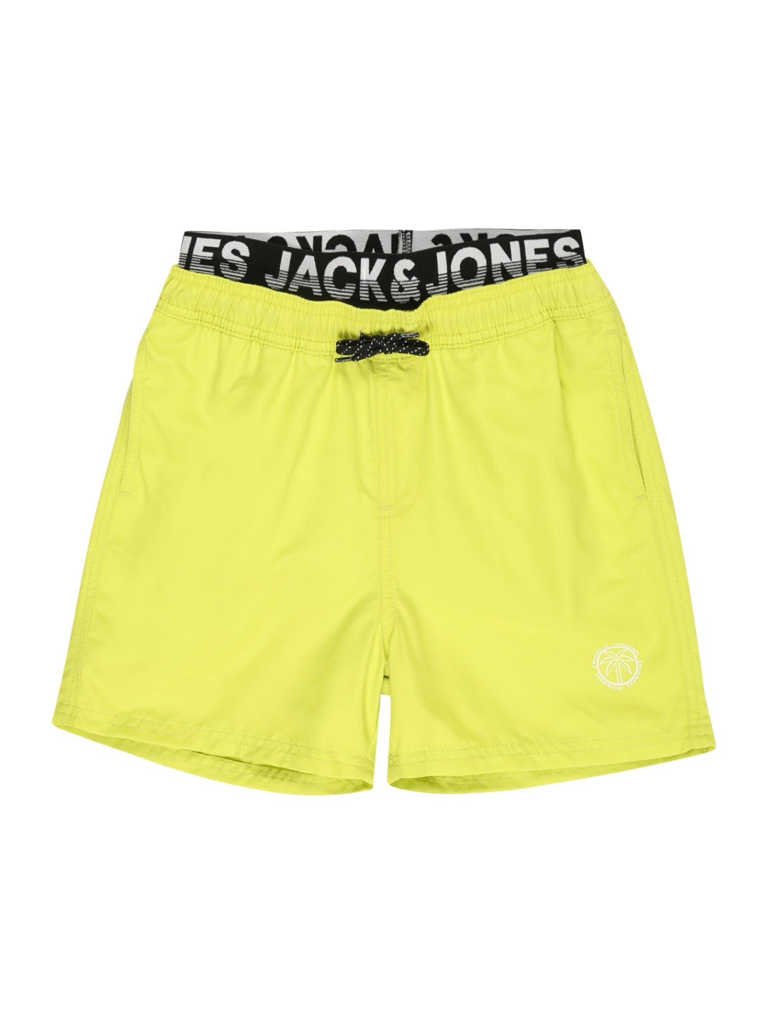 Jack & Jones Junior Rövid fürdőnadrágok  fehér / fekete / limone