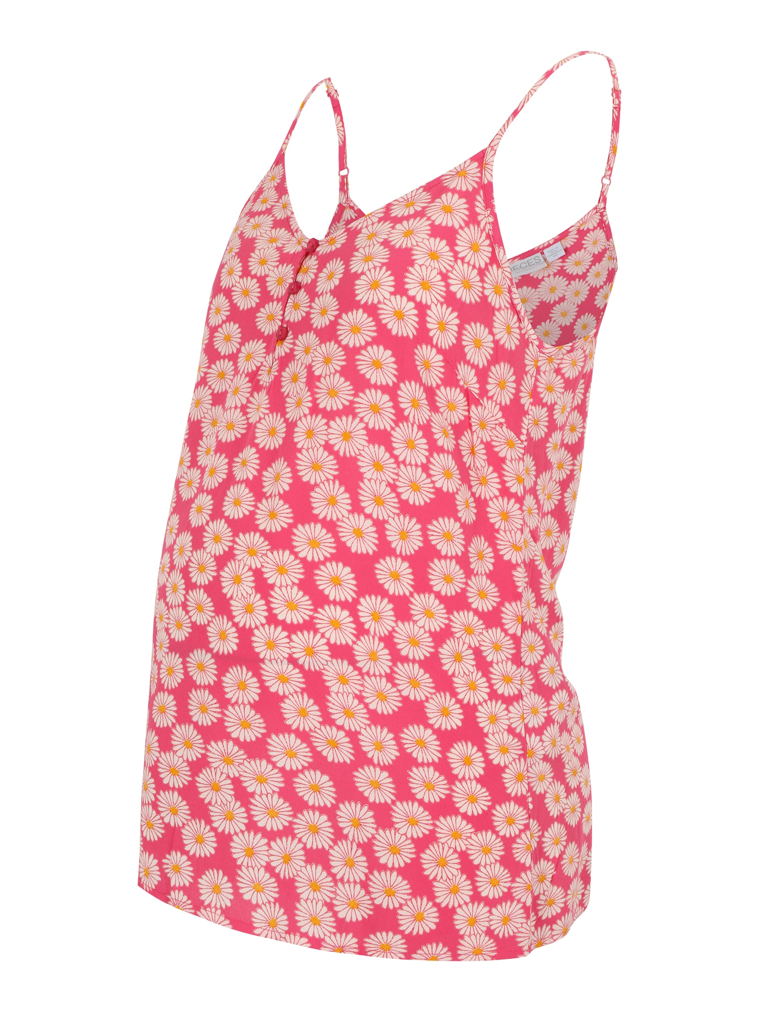 Pieces Maternity Top 'Nya'  rózsaszín / piszkosfehér / curry