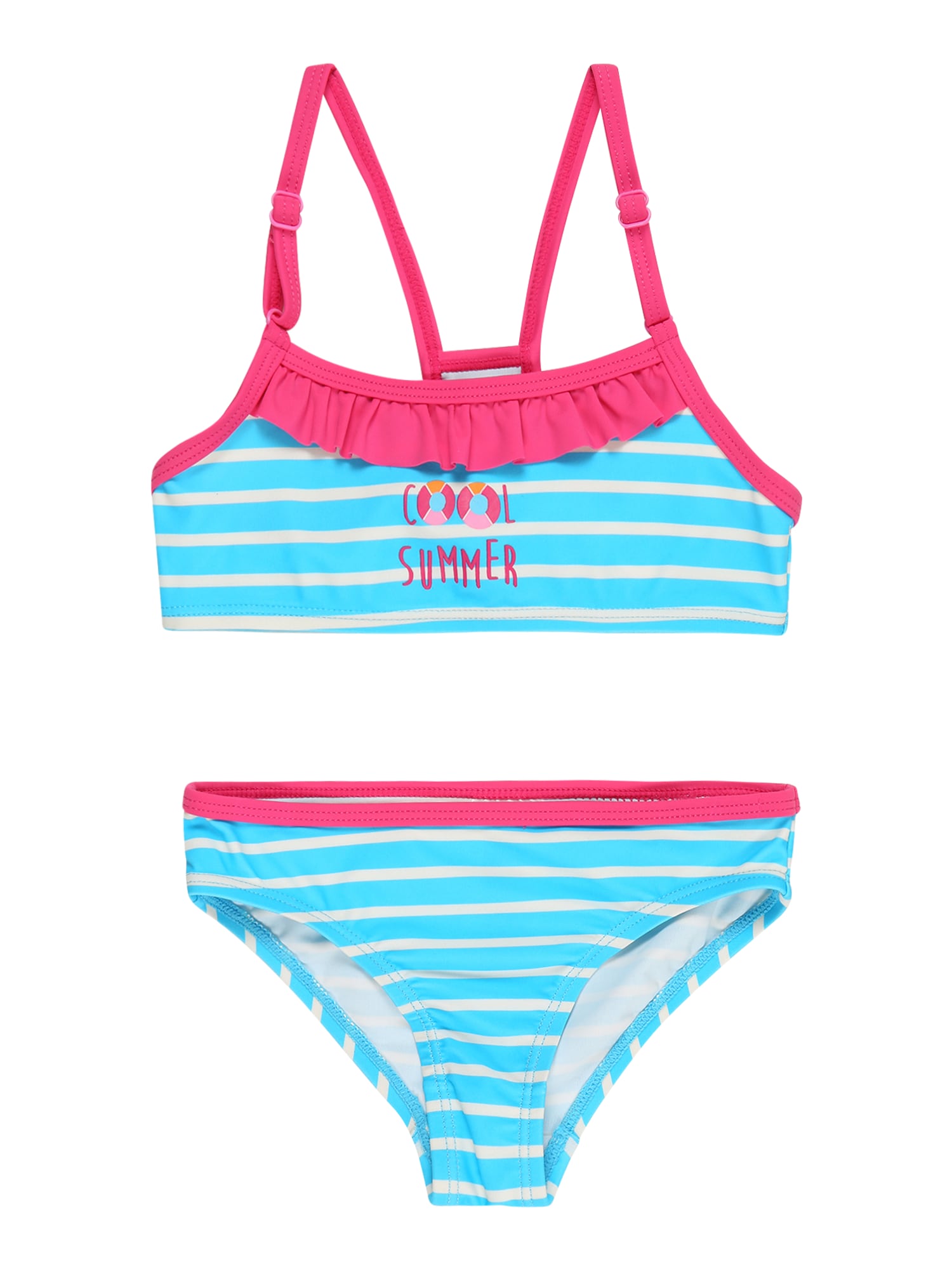 SCHIESSER Bikini  vízszín / fehér / neon-rózsaszín / világos-rózsaszín / világos narancs