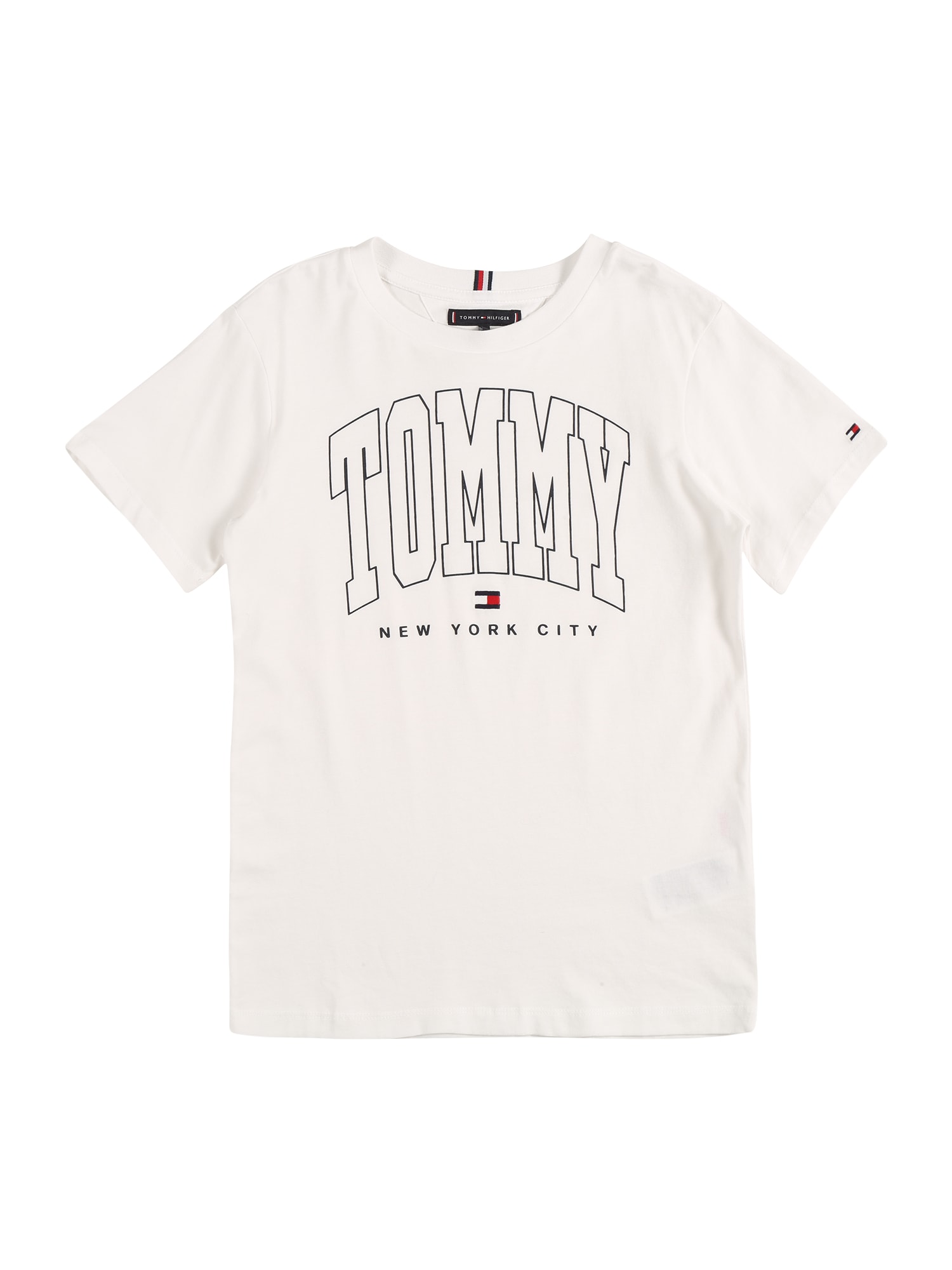 TOMMY HILFIGER Póló 'BOLD'  fehér / fekete / piros
