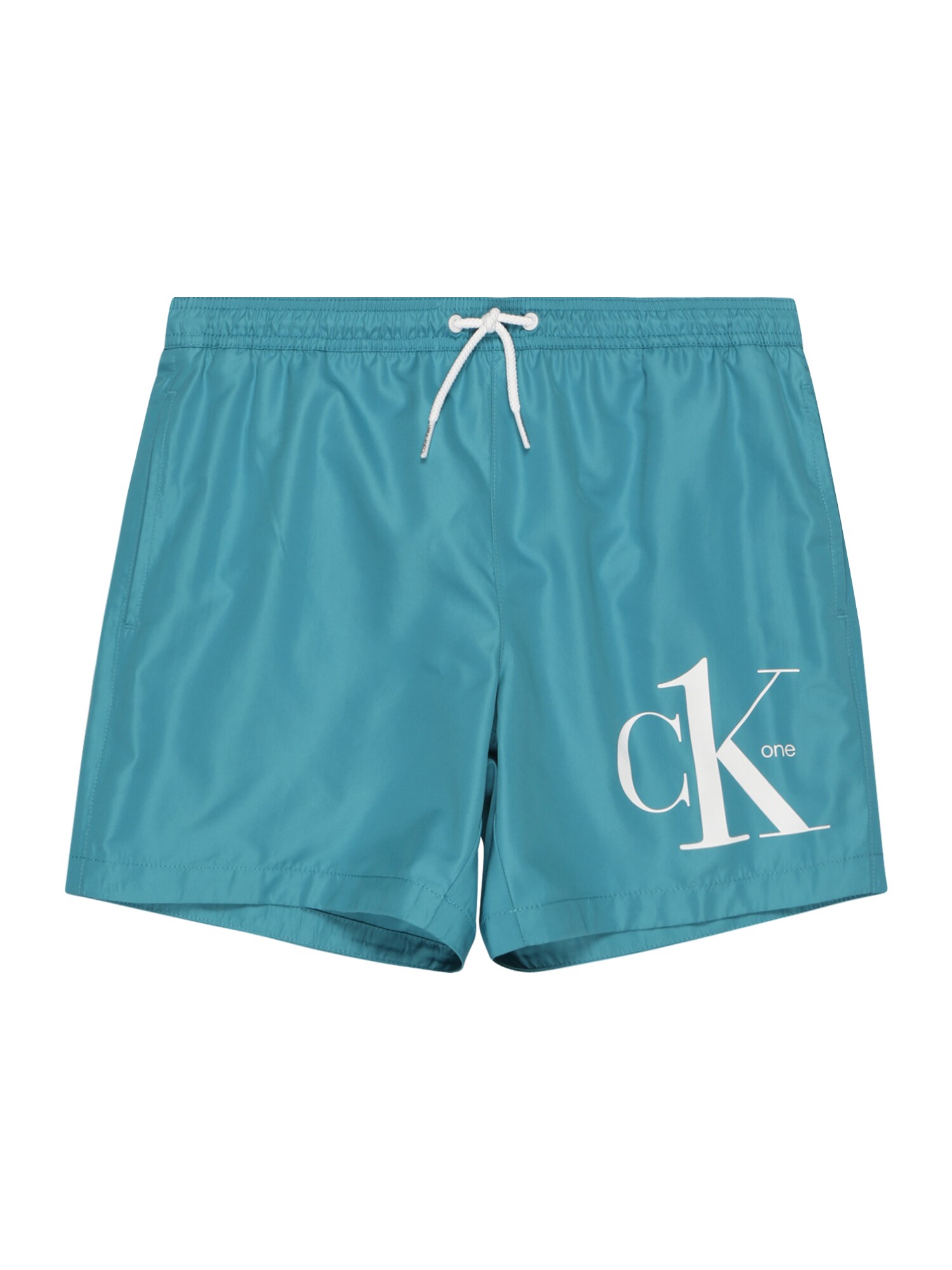 Calvin Klein Swimwear Rövid fürdőnadrágok  smaragd / fehér
