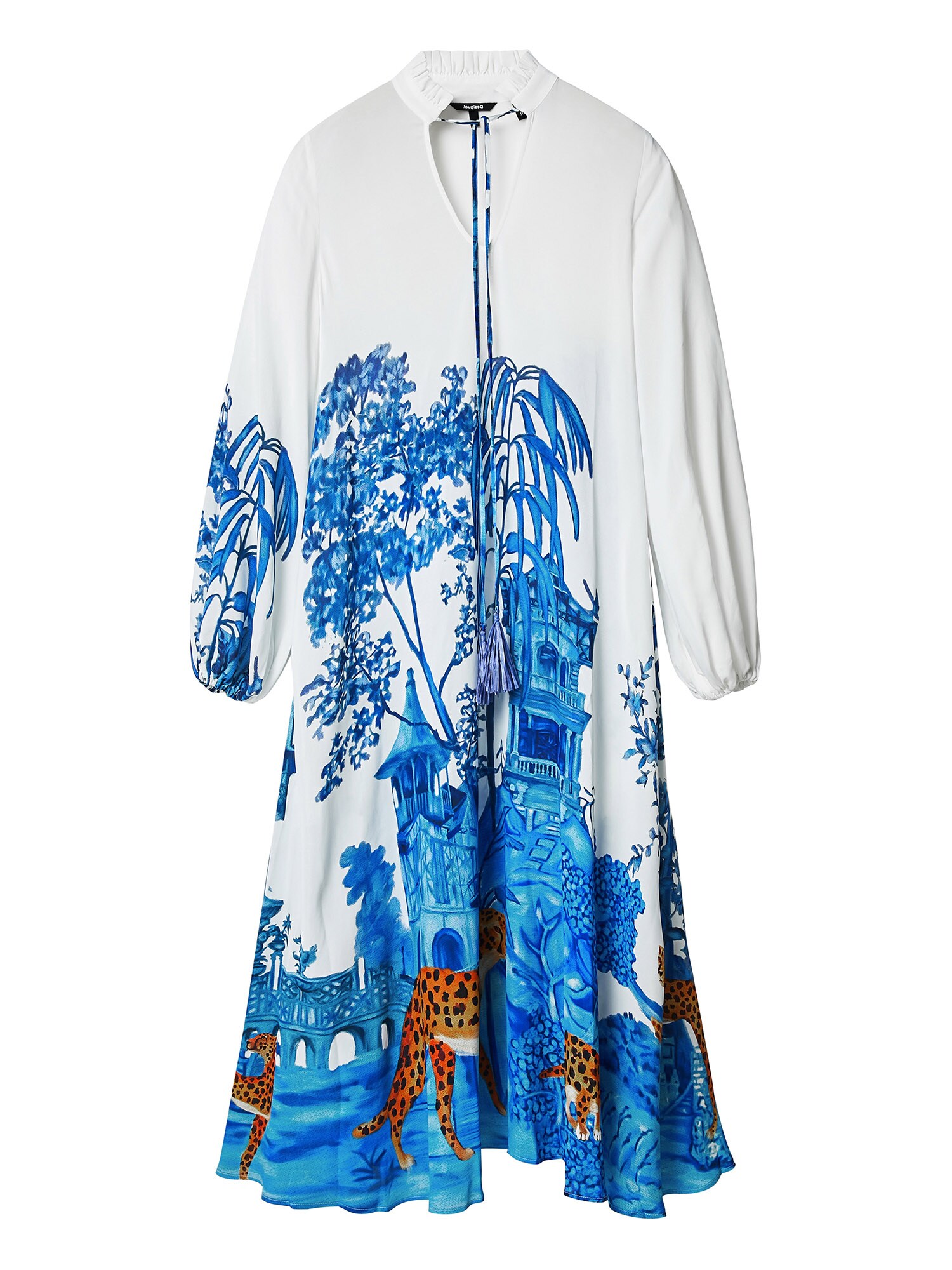 Desigual Ruha 'Kentia'  fehér / kék / fekete / sáfrány