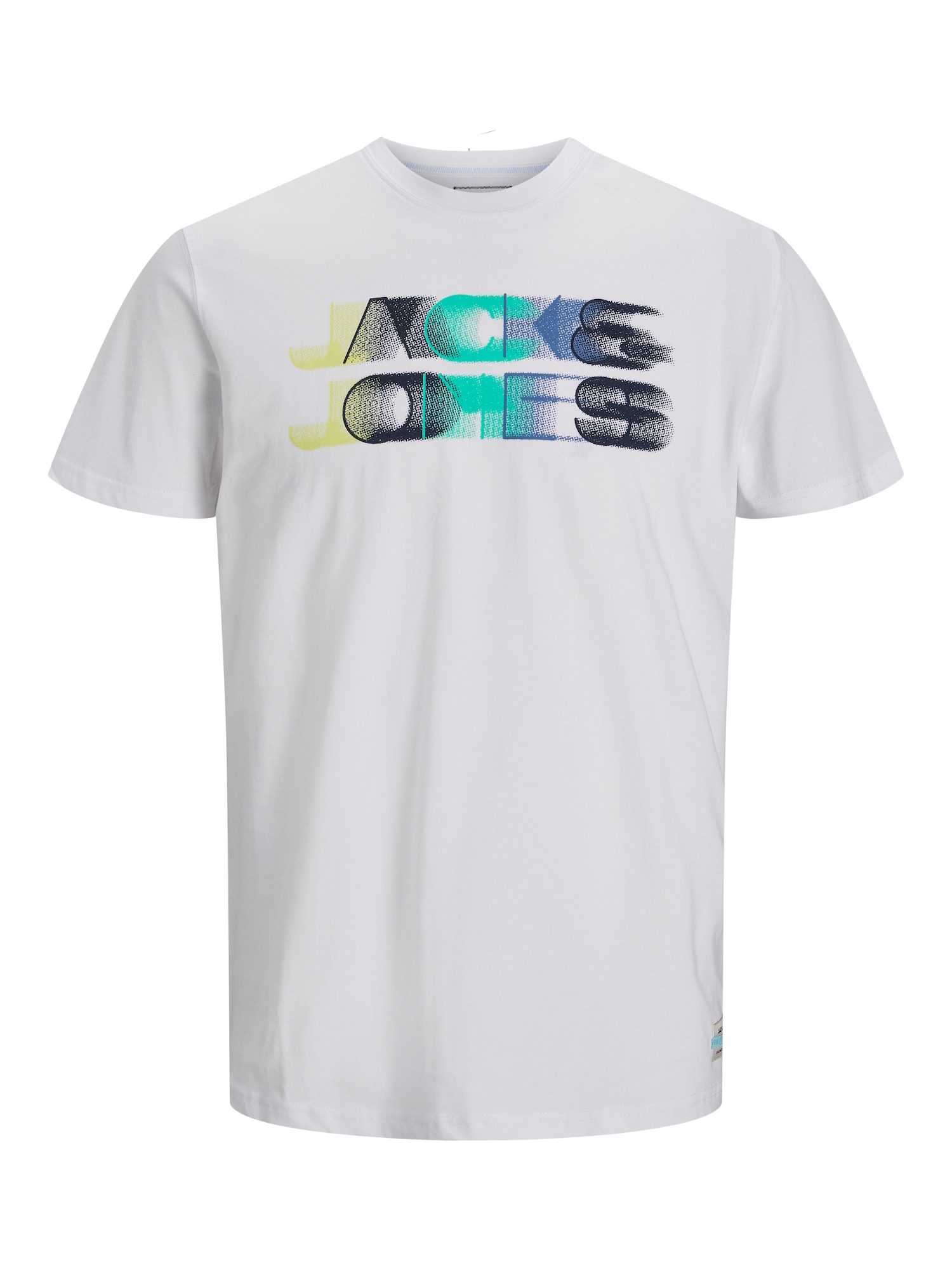 Jack & Jones Junior Póló 'Chack'  fehér / kék / zöld / sárga