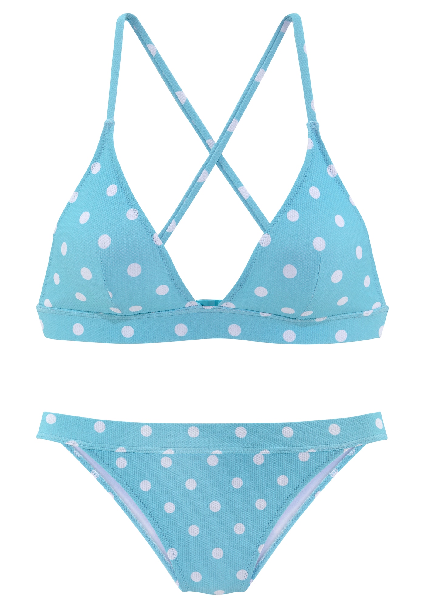 LASCANA Bikini  kék / fehér