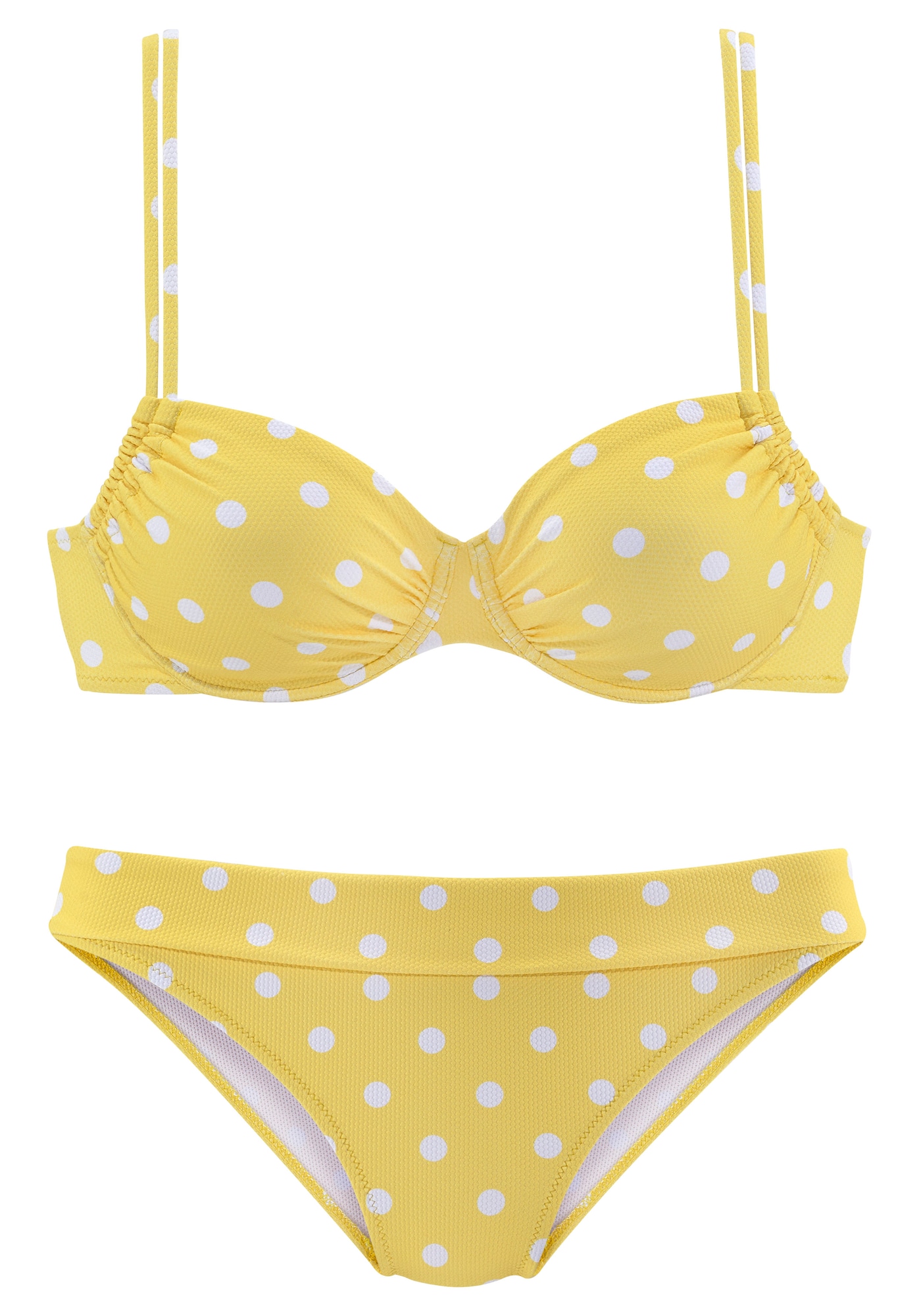 LASCANA Bikini  sárga / fehér